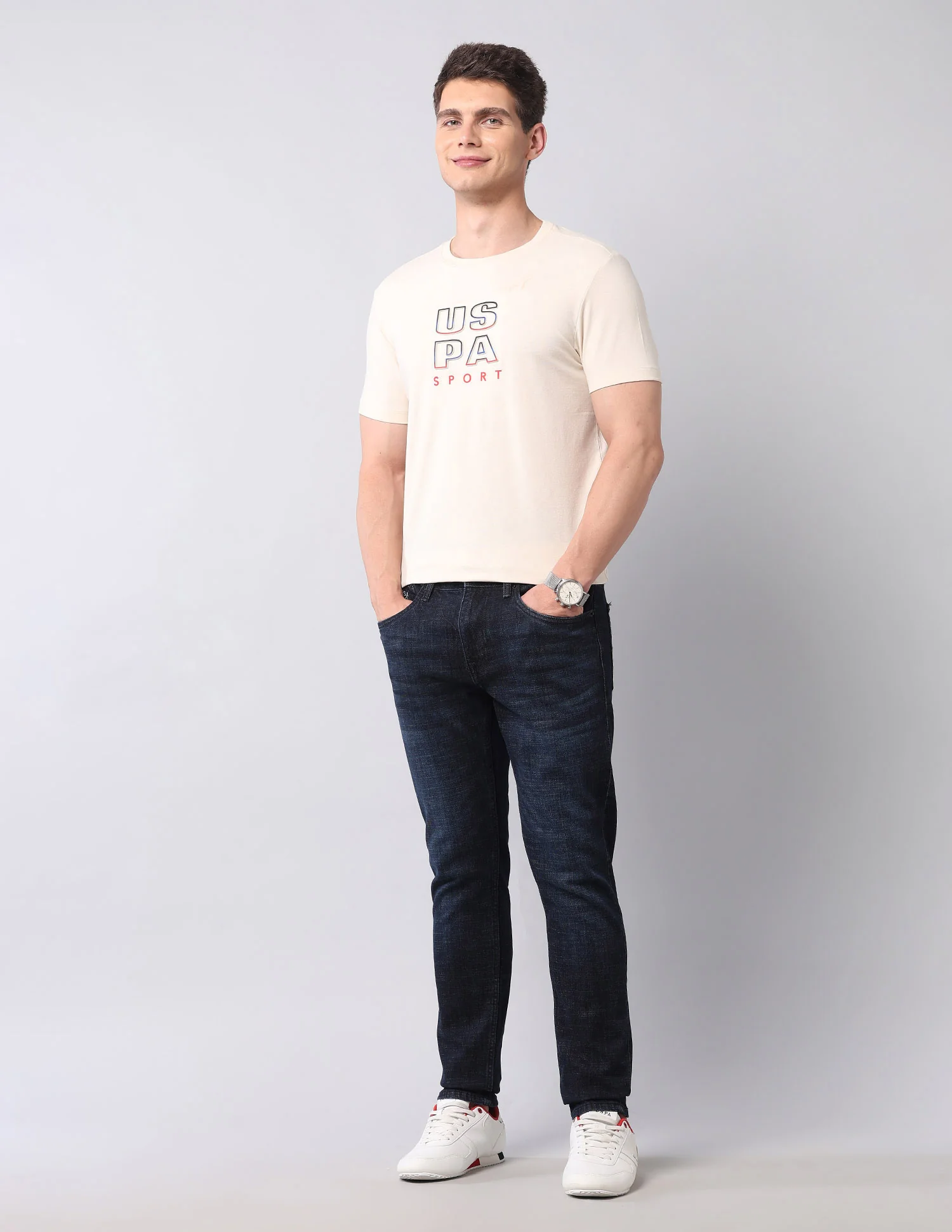Brandon Slim Tapered Fit Blue Jeans - Image 3