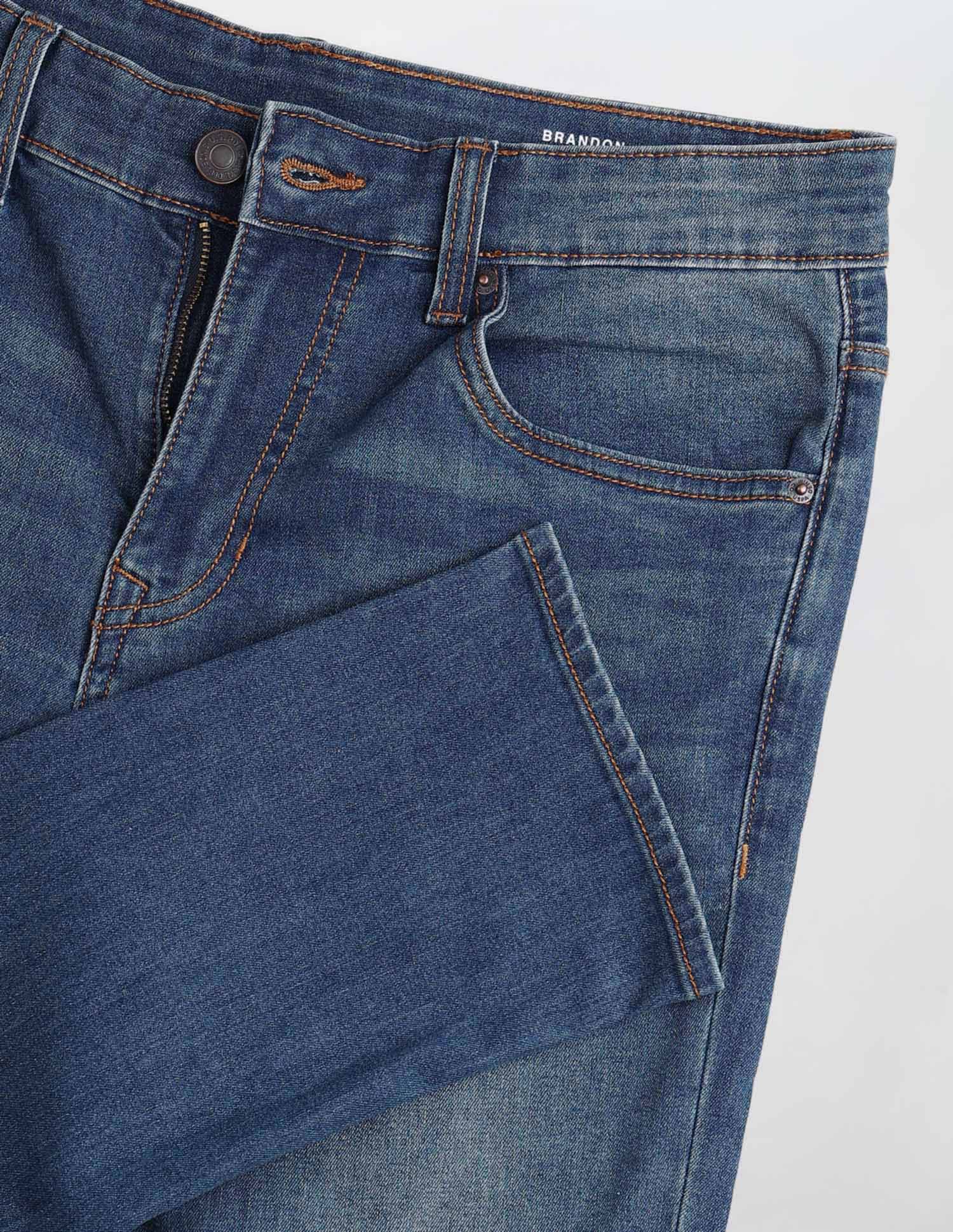 Brandon Slim Tapered Fit Blue Jeans - Image 2