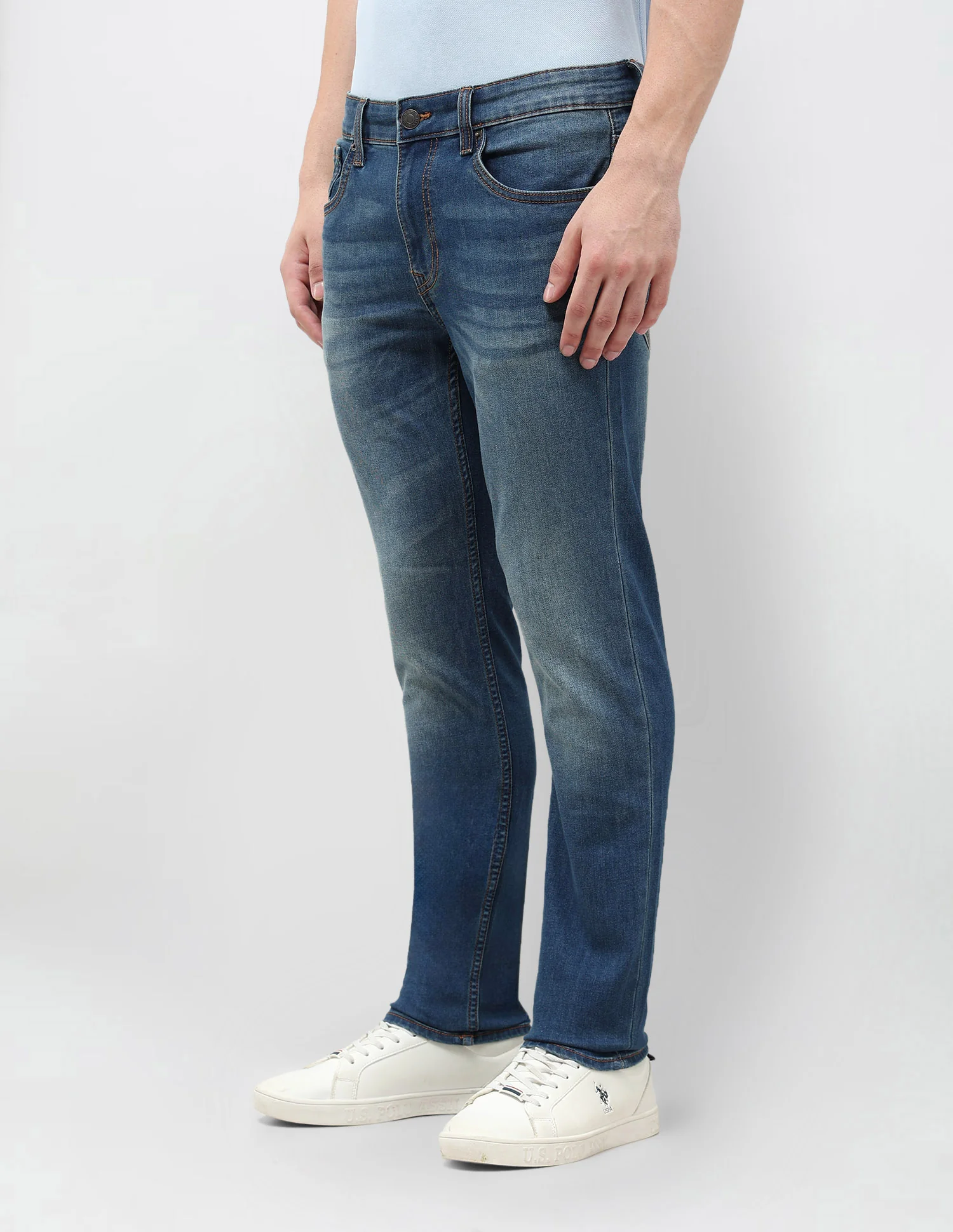 Brandon Slim Tapered Fit Blue Jeans - Image 4
