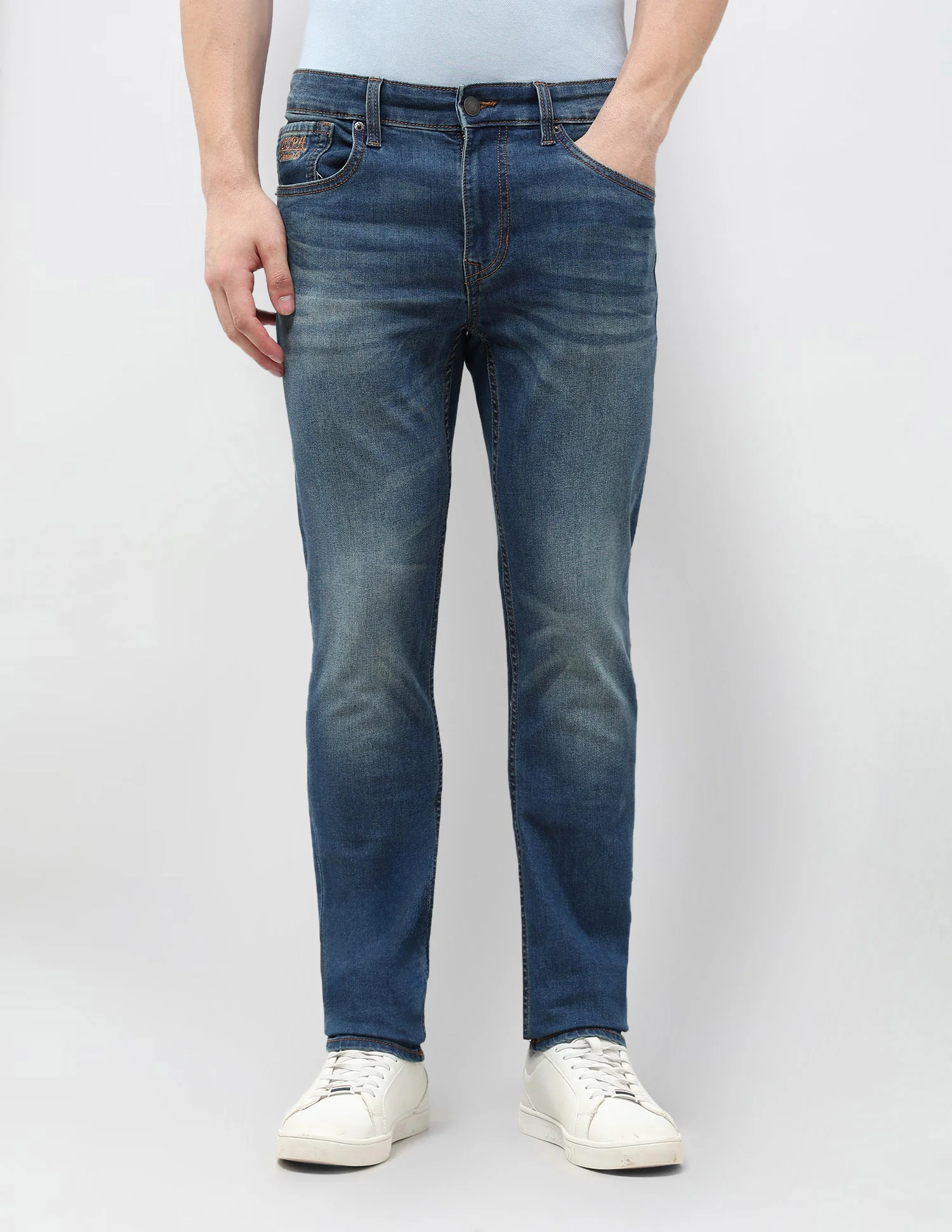Brandon Slim Tapered Fit Blue Jeans - Image 6