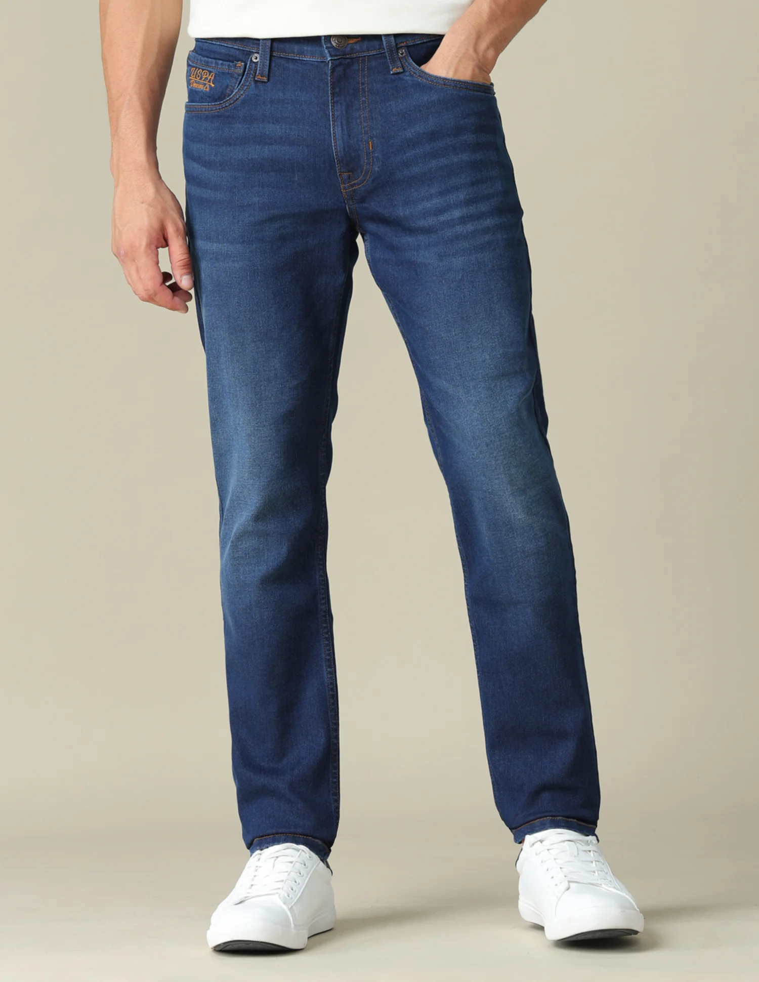 Brandon Slim Tapered Fit Blue Jeans