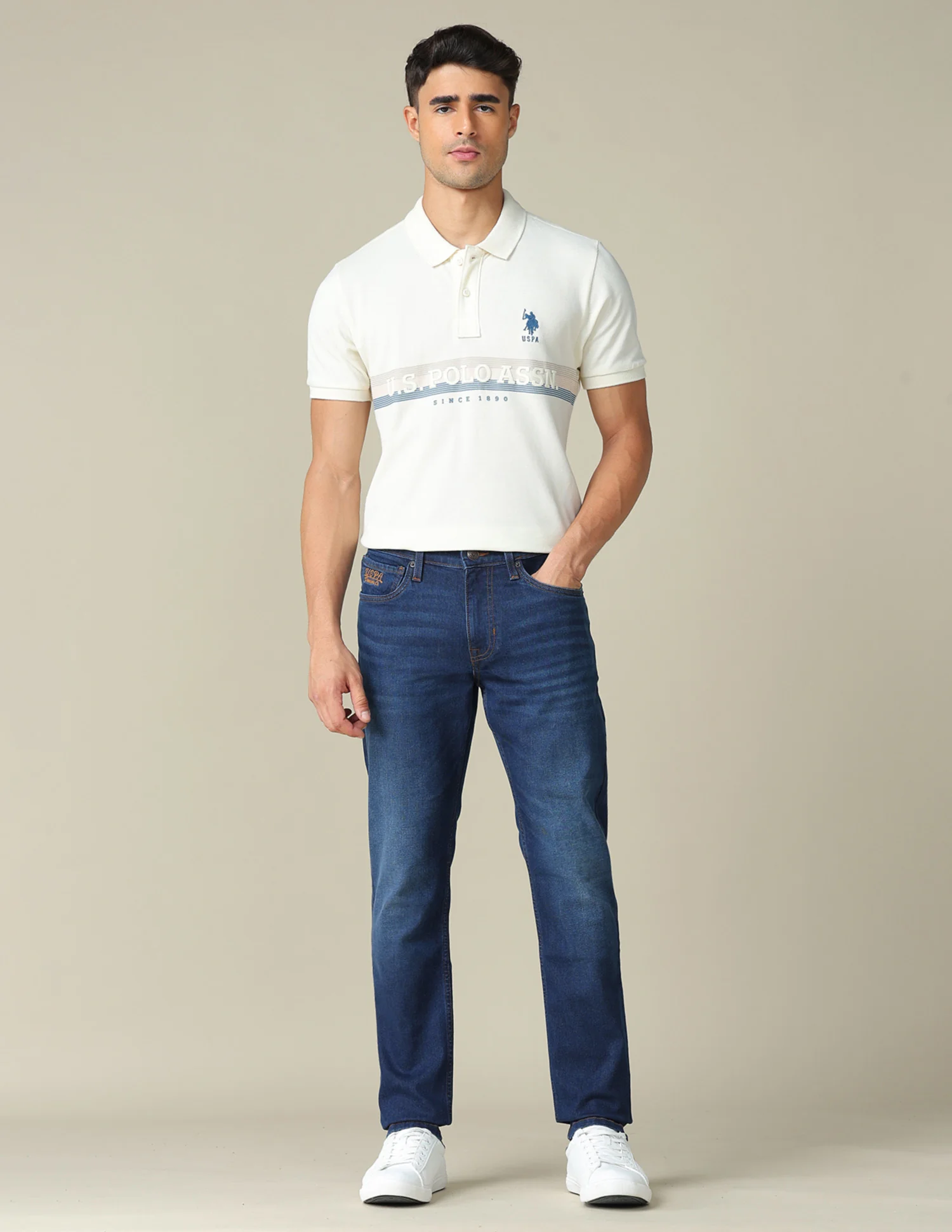 Brandon Slim Tapered Fit Blue Jeans - Image 3