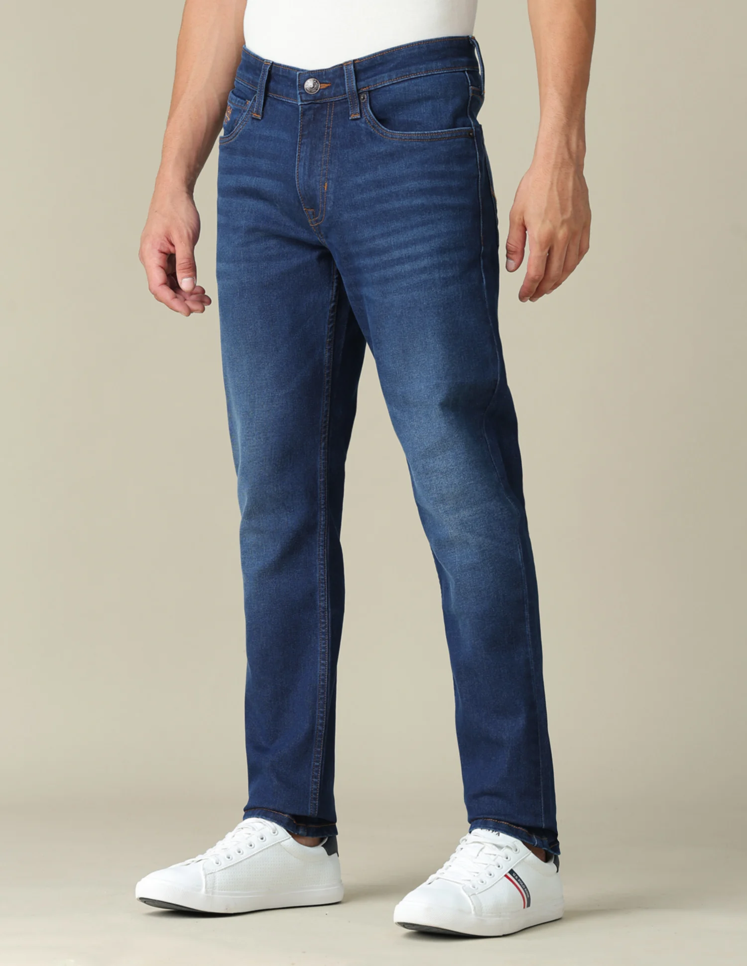 Brandon Slim Tapered Fit Blue Jeans - Image 4