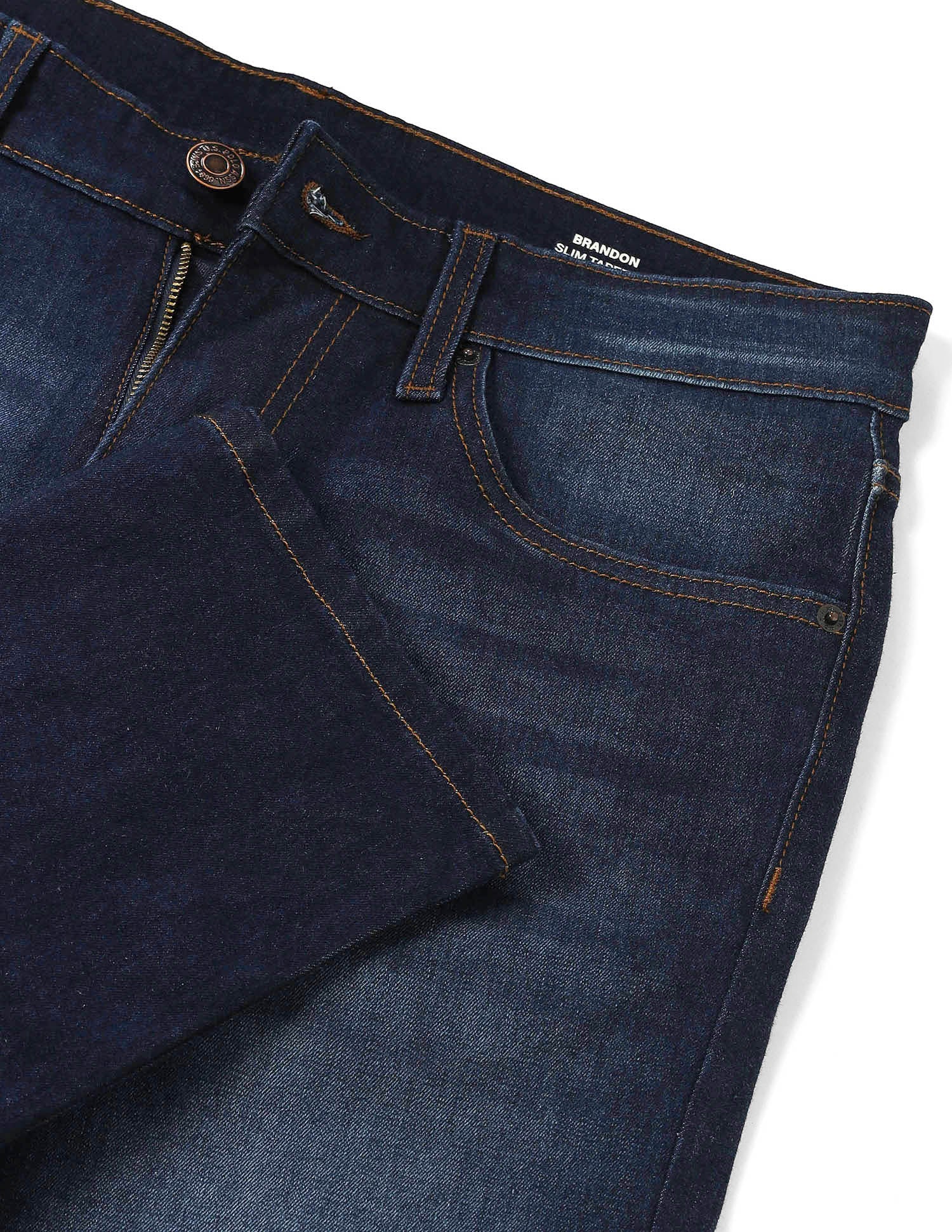 Brandon Slim Tapered Fit Blue Jeans - Image 2