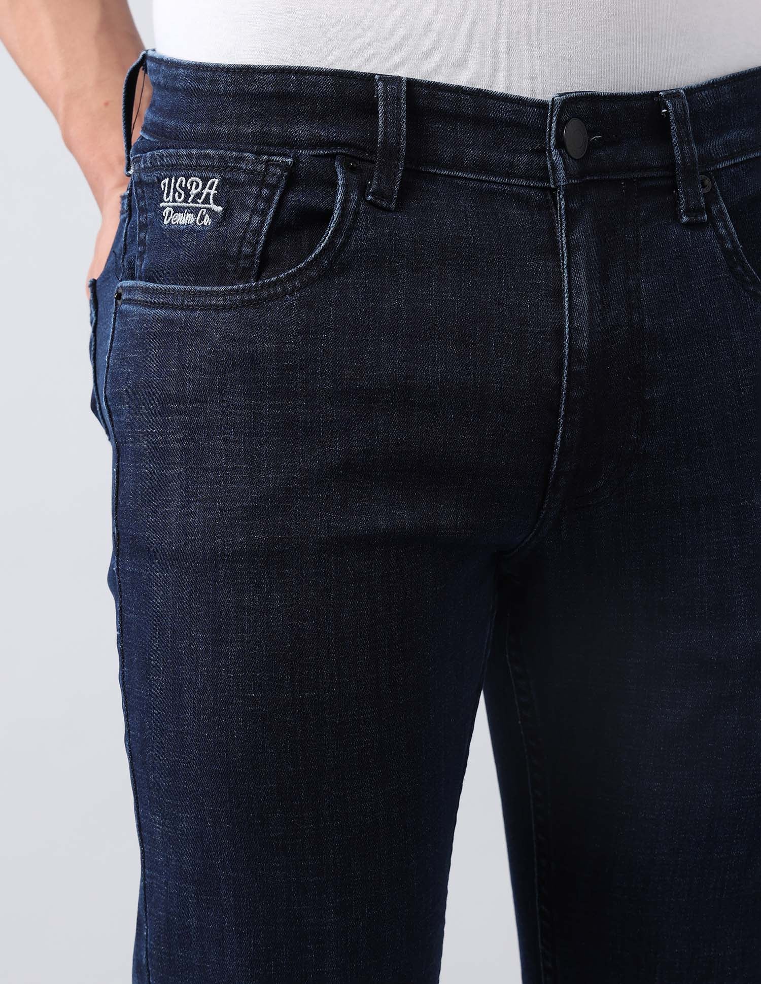 Brandon Slim Tapered Fit Blue Jeans - Image 7