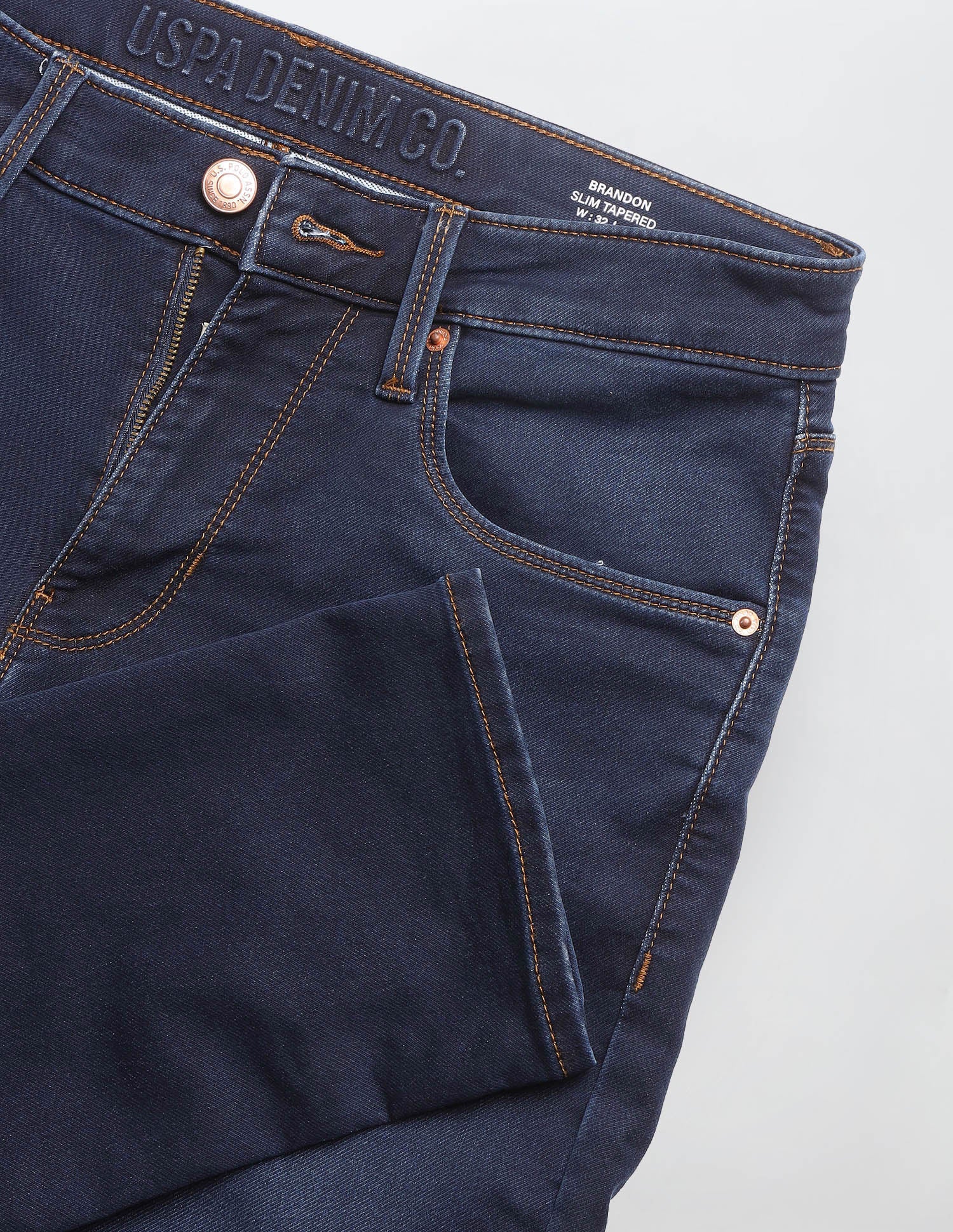 Brandon Slim Tapered Fit Blue Jeans - Image 2