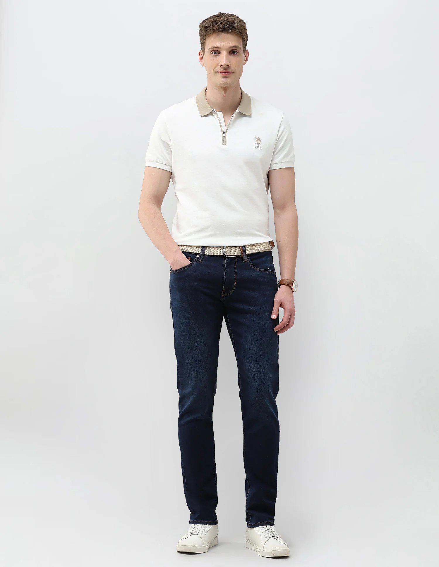 Brandon Slim Tapered Fit Blue Jeans - Image 3