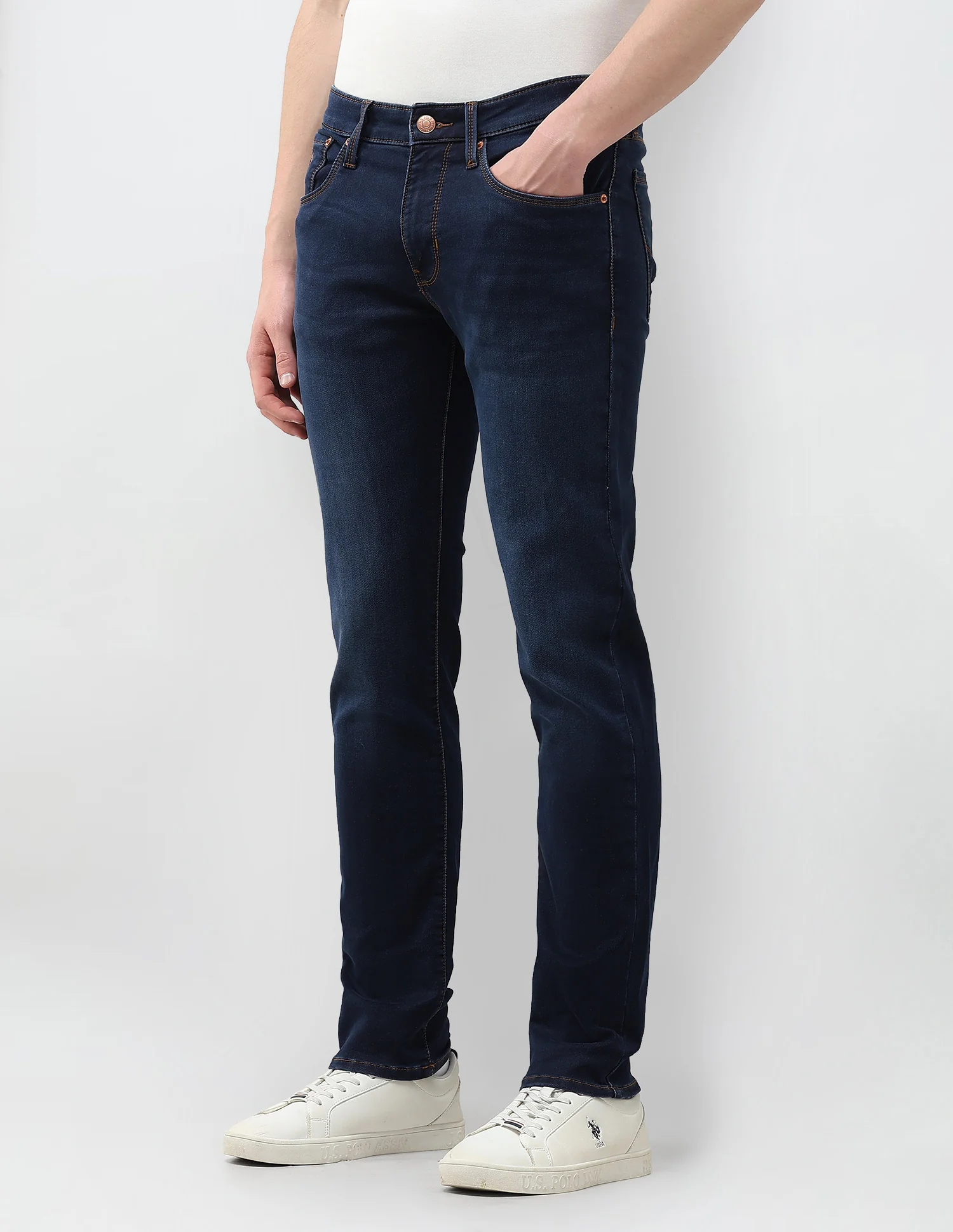 Brandon Slim Tapered Fit Blue Jeans - Image 4
