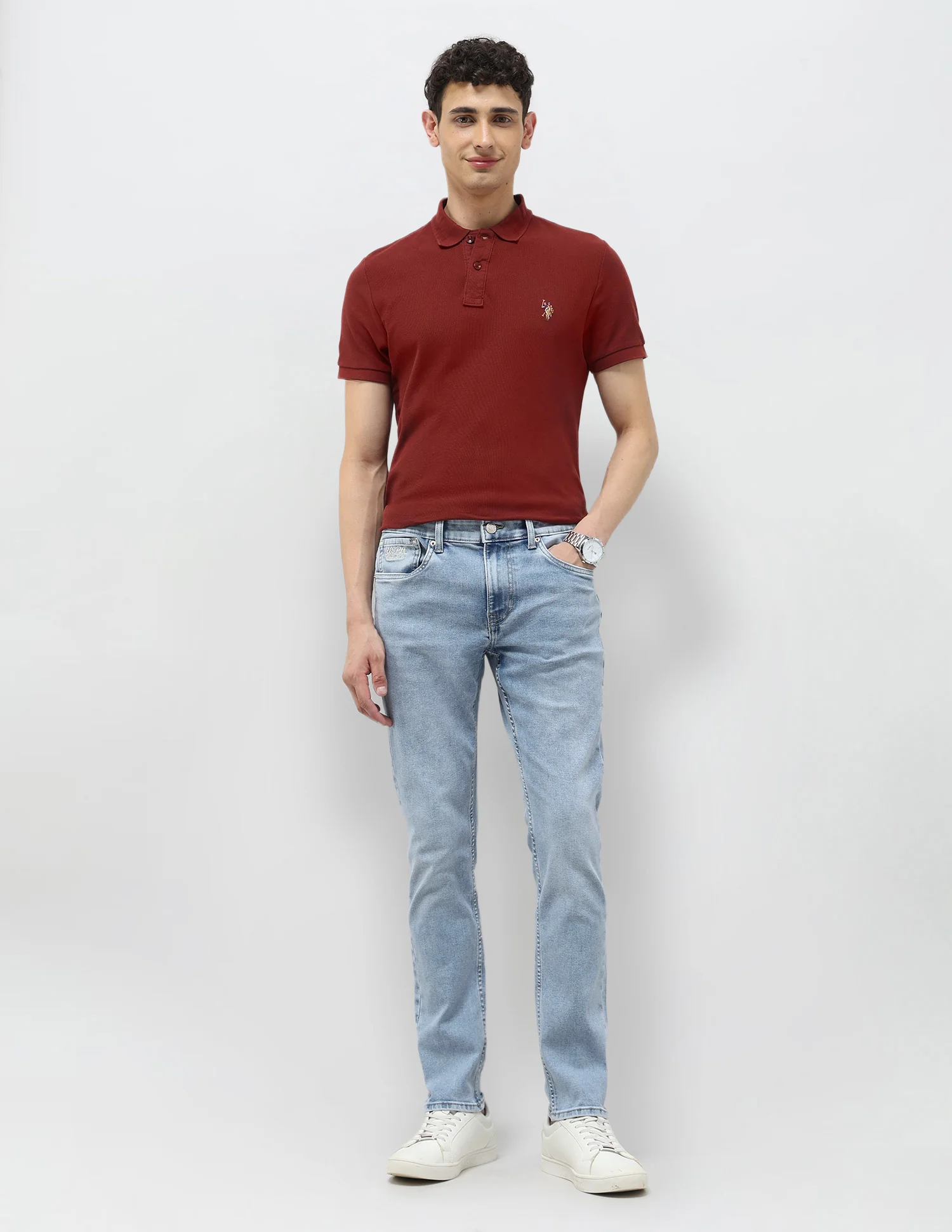 Brandon Slim Tapered Fit Blue Jeans - Image 3