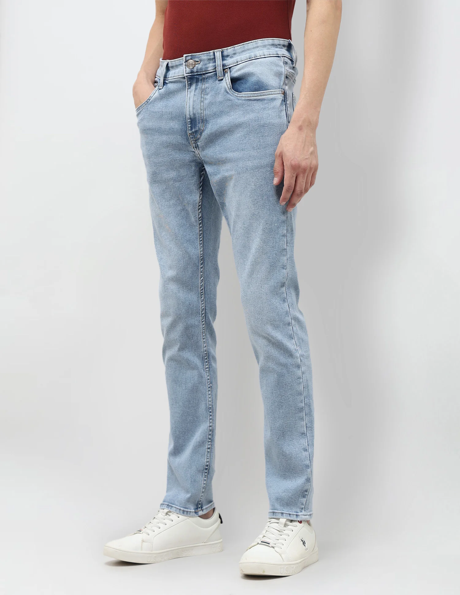 Brandon Slim Tapered Fit Blue Jeans - Image 4