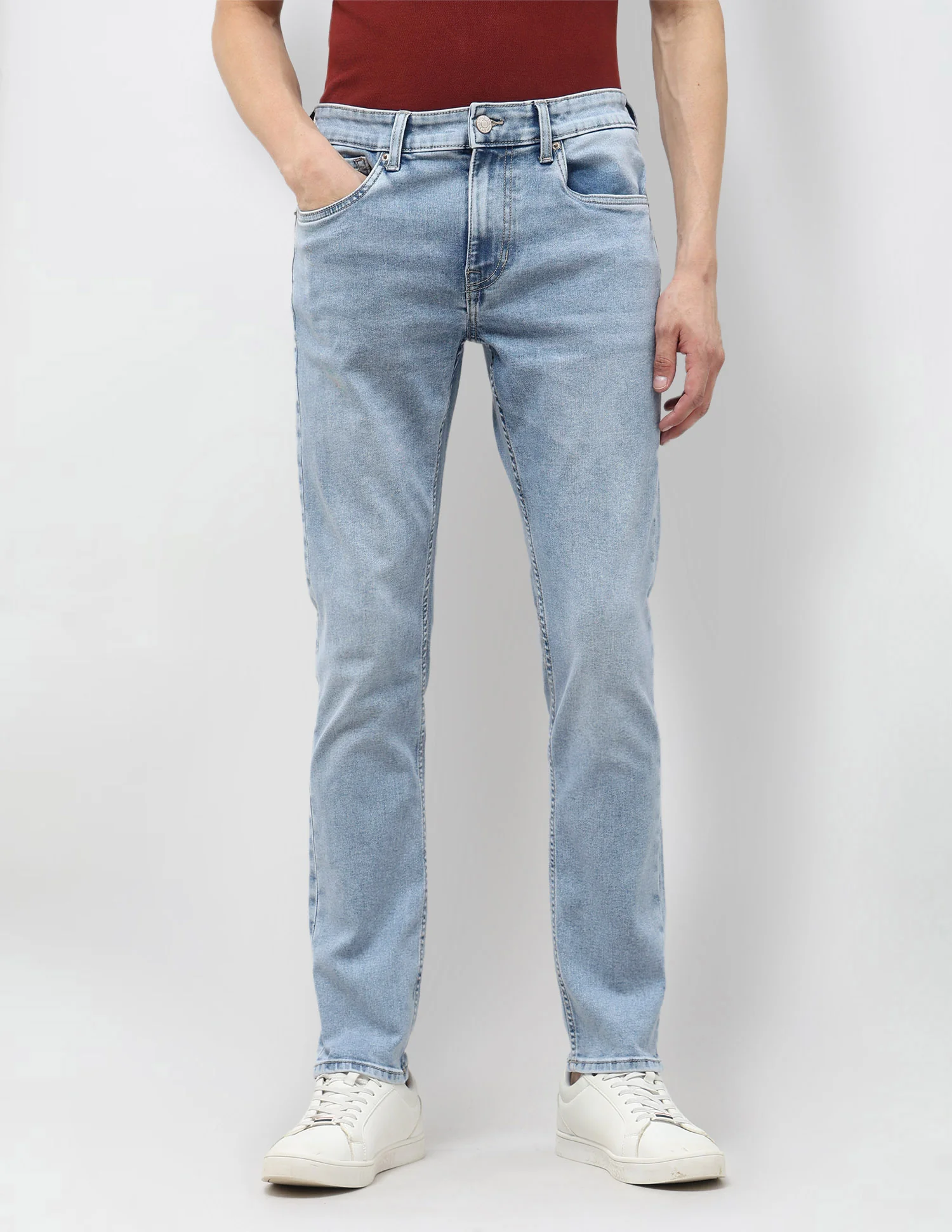 Brandon Slim Tapered Fit Blue Jeans - Image 6