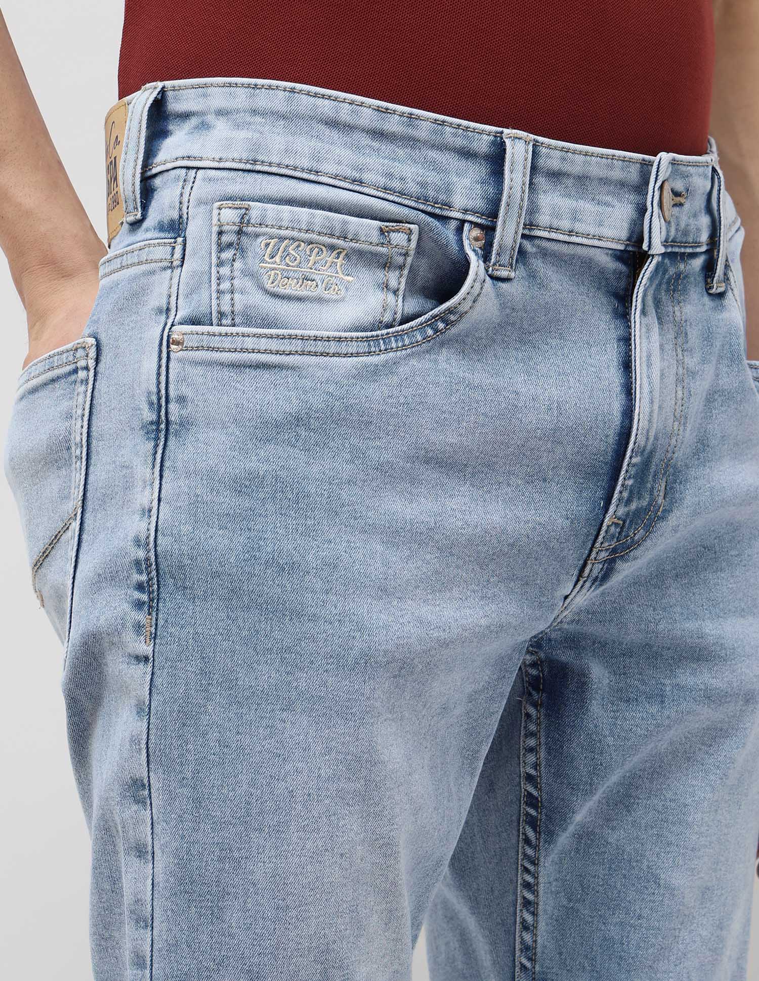 Brandon Slim Tapered Fit Blue Jeans - Image 7