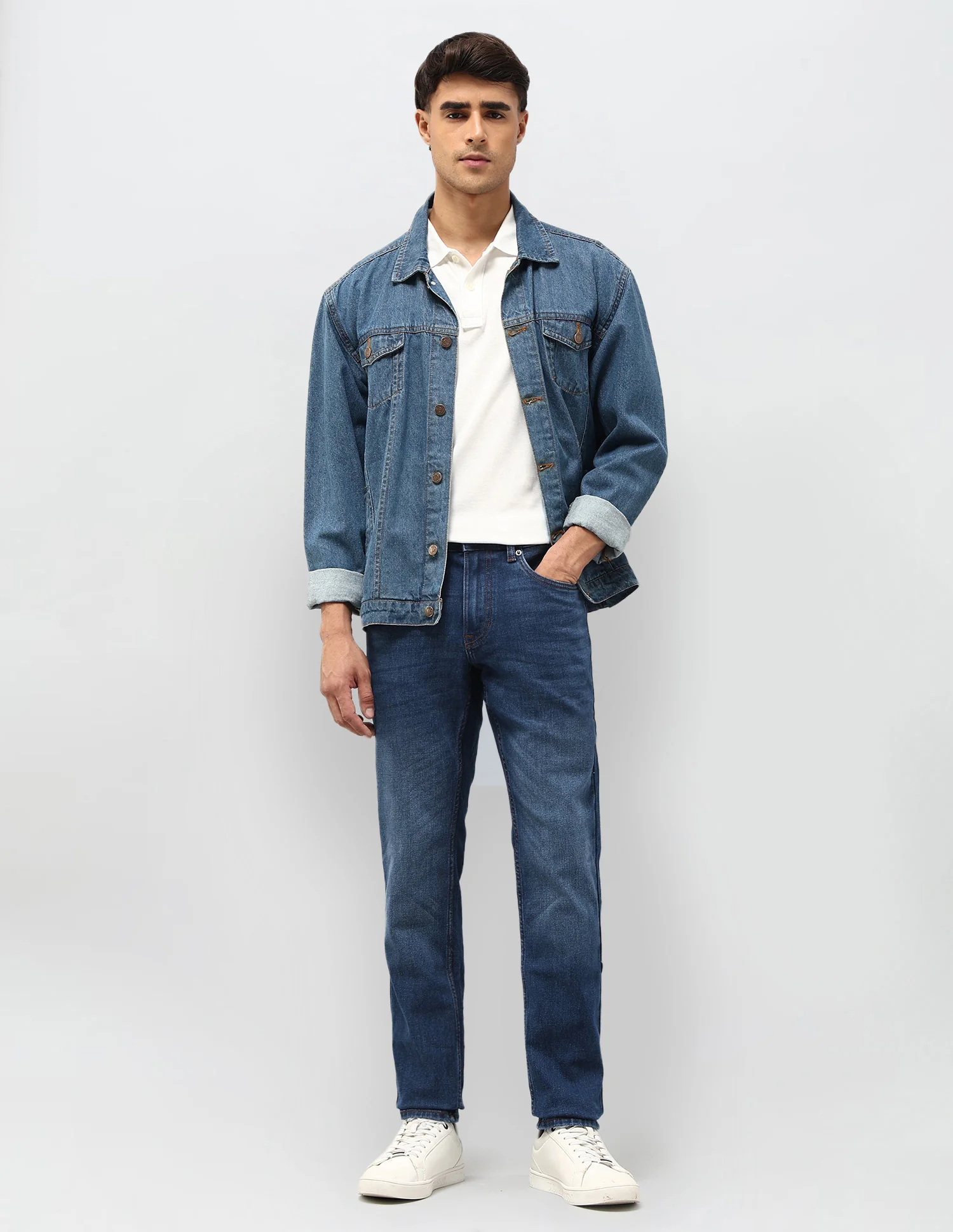 Brandon Slim Tapered Fit Blue Jeans - Image 3