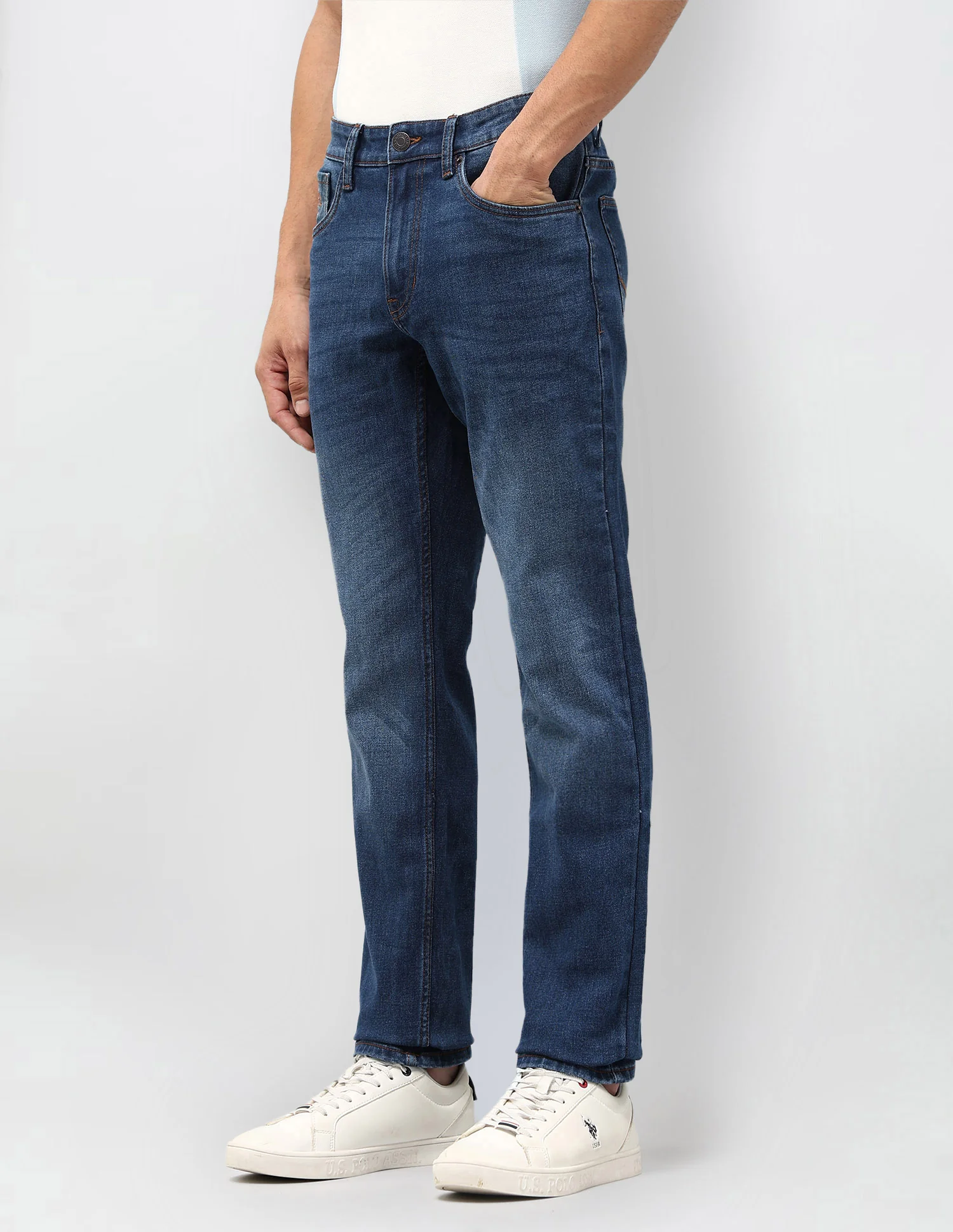 Brandon Slim Tapered Fit Blue Jeans - Image 4