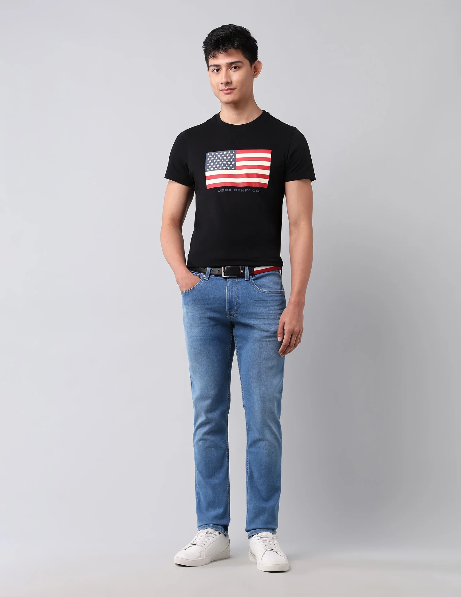 Brandon Slim Tapered Fit Blue Jeans - Image 3