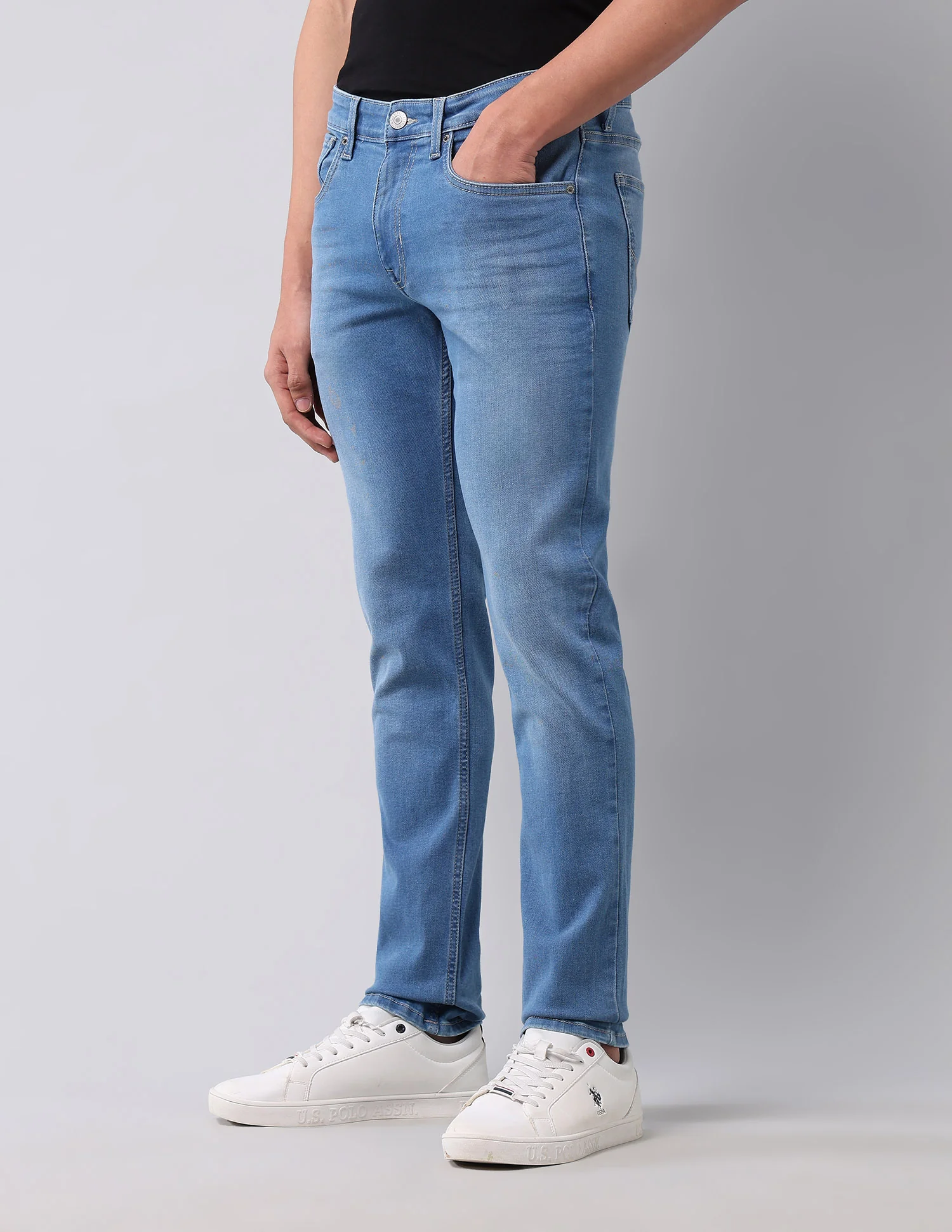Brandon Slim Tapered Fit Blue Jeans - Image 4