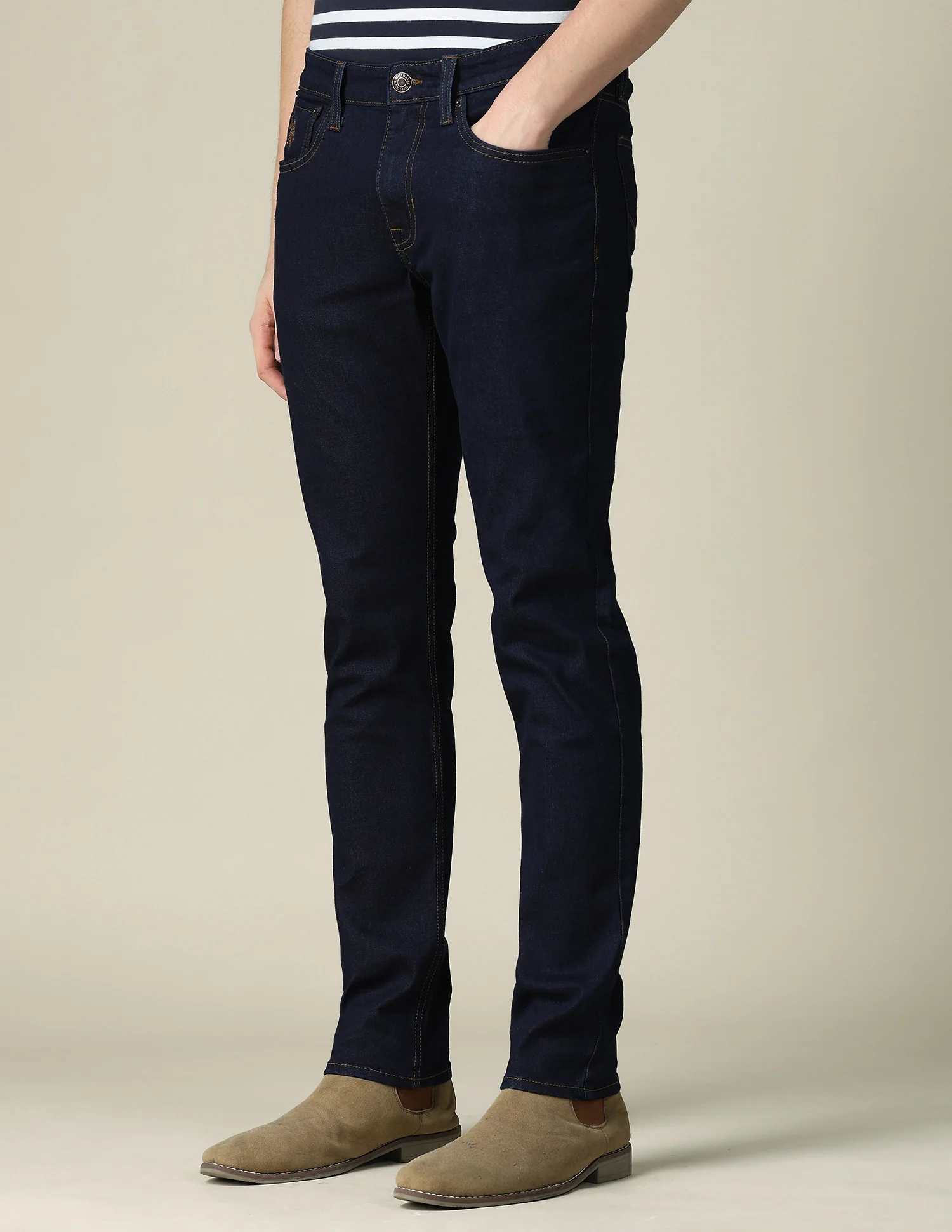 Brandon Slim Tapered Fit Blue Jeans - Image 4