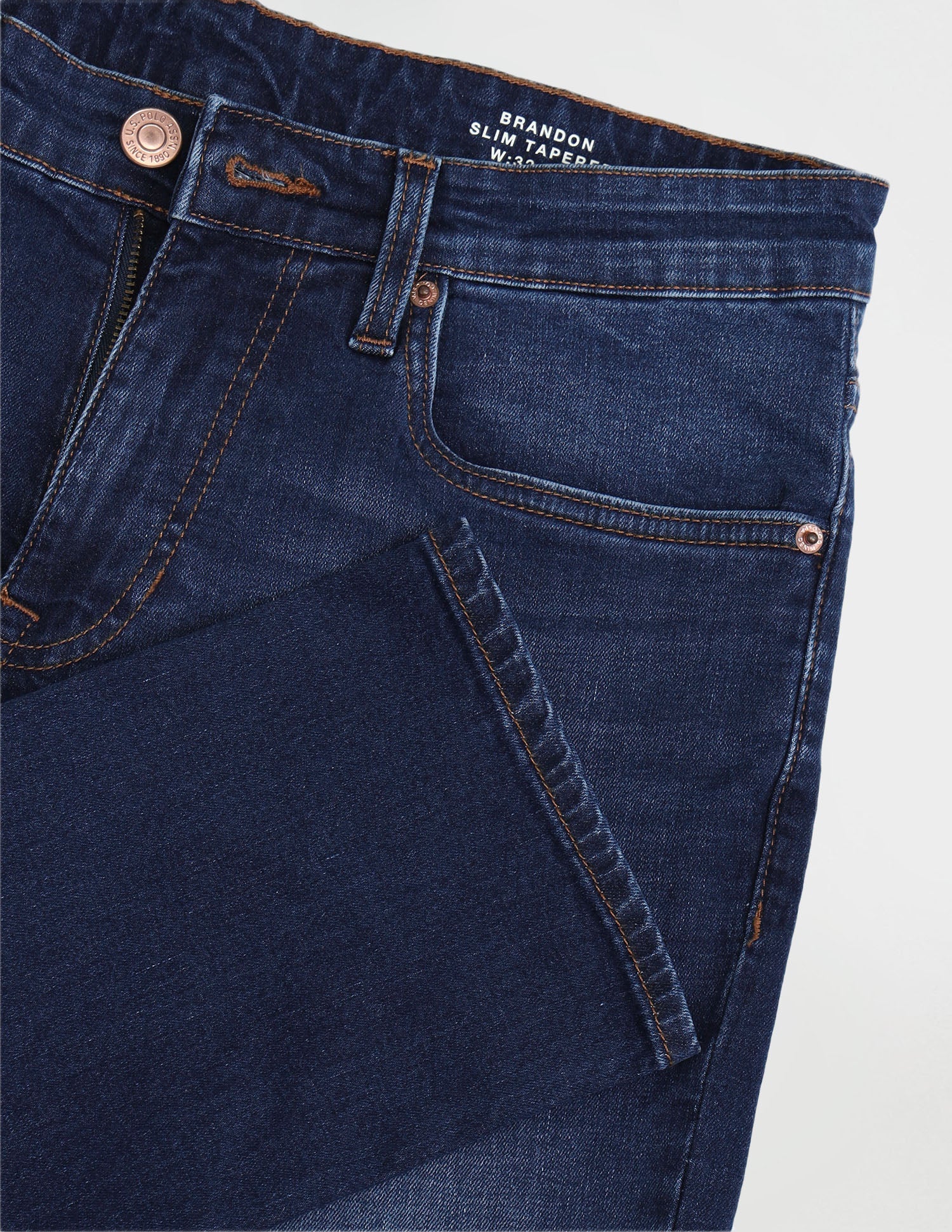 Brandon Slim Tapered Fit Blue Jeans - Image 2