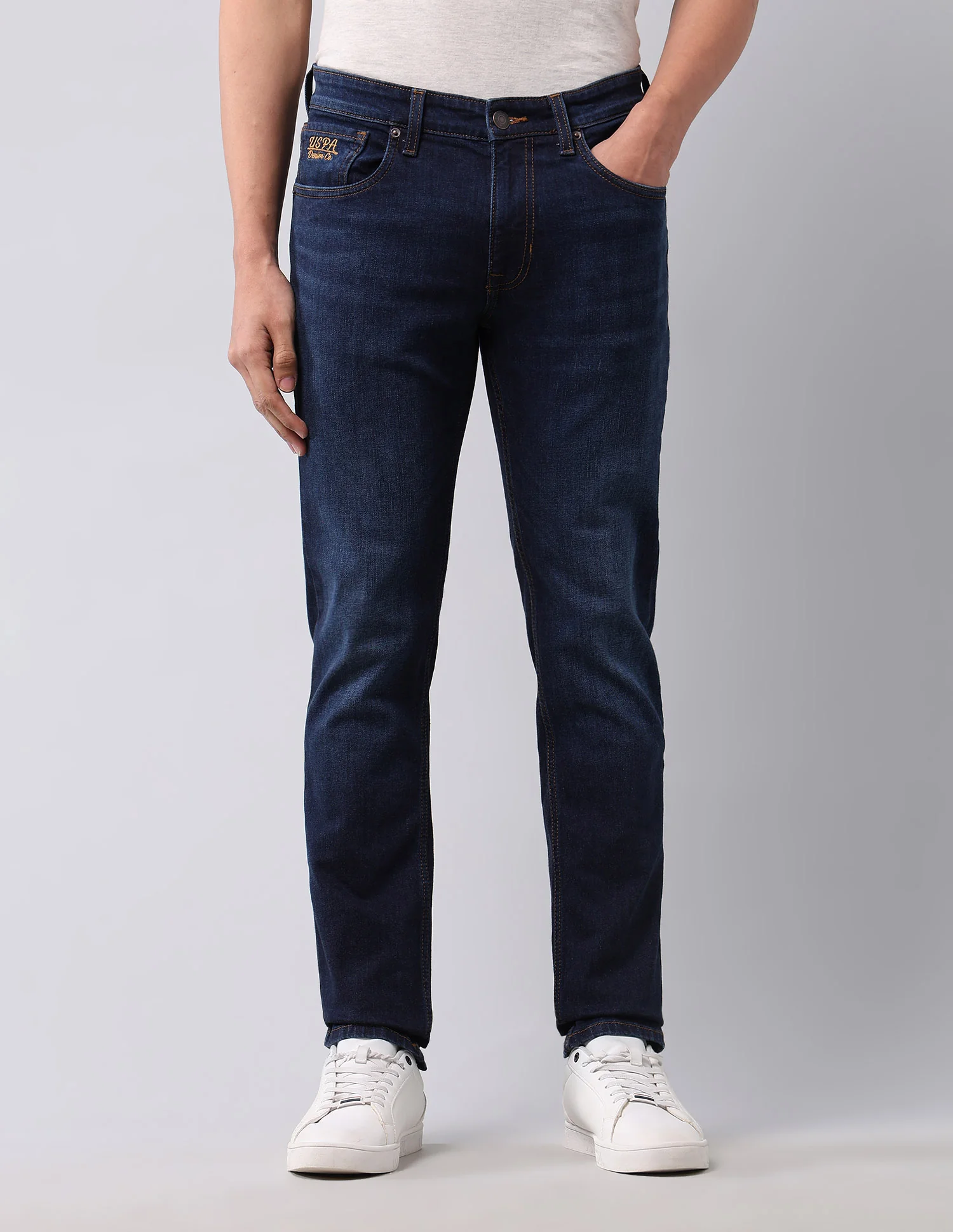 Brandon Slim Tapered Fit Blue Jeans - Image 6