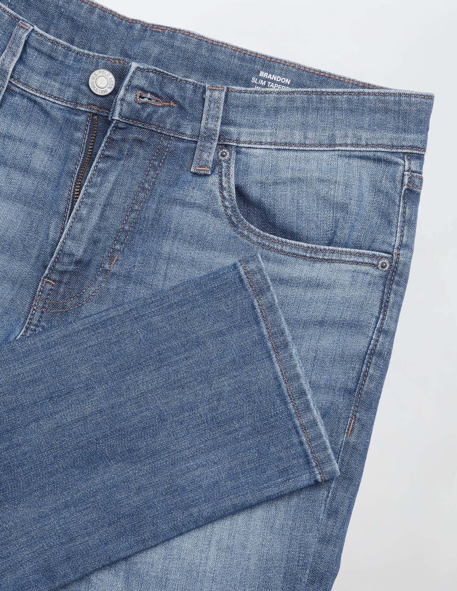 Brandon Slim Tapered Fit Blue Jeans - Image 2