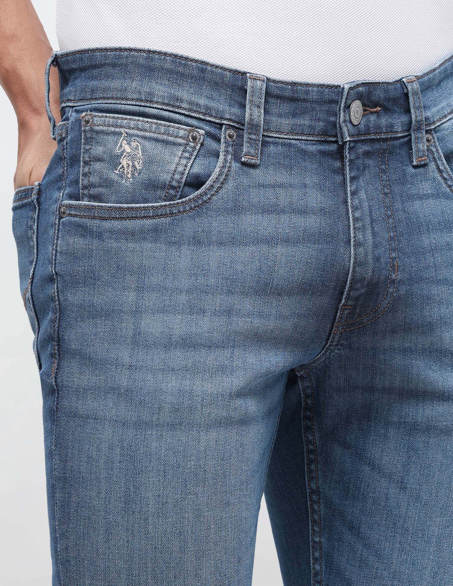 Brandon Slim Tapered Fit Blue Jeans - Image 7