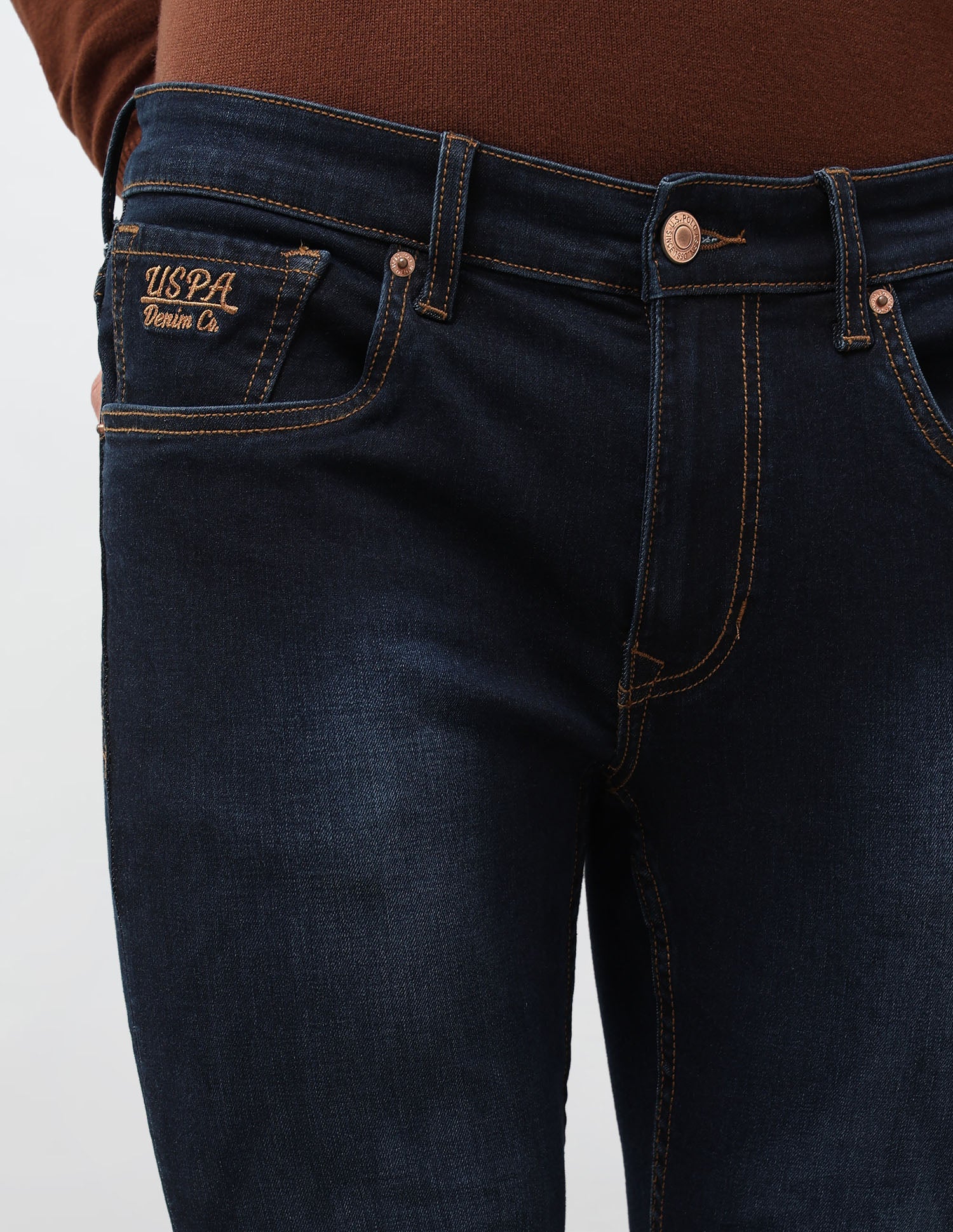 Brandon Slim Tapered Fit Blue Jeans - Image 7