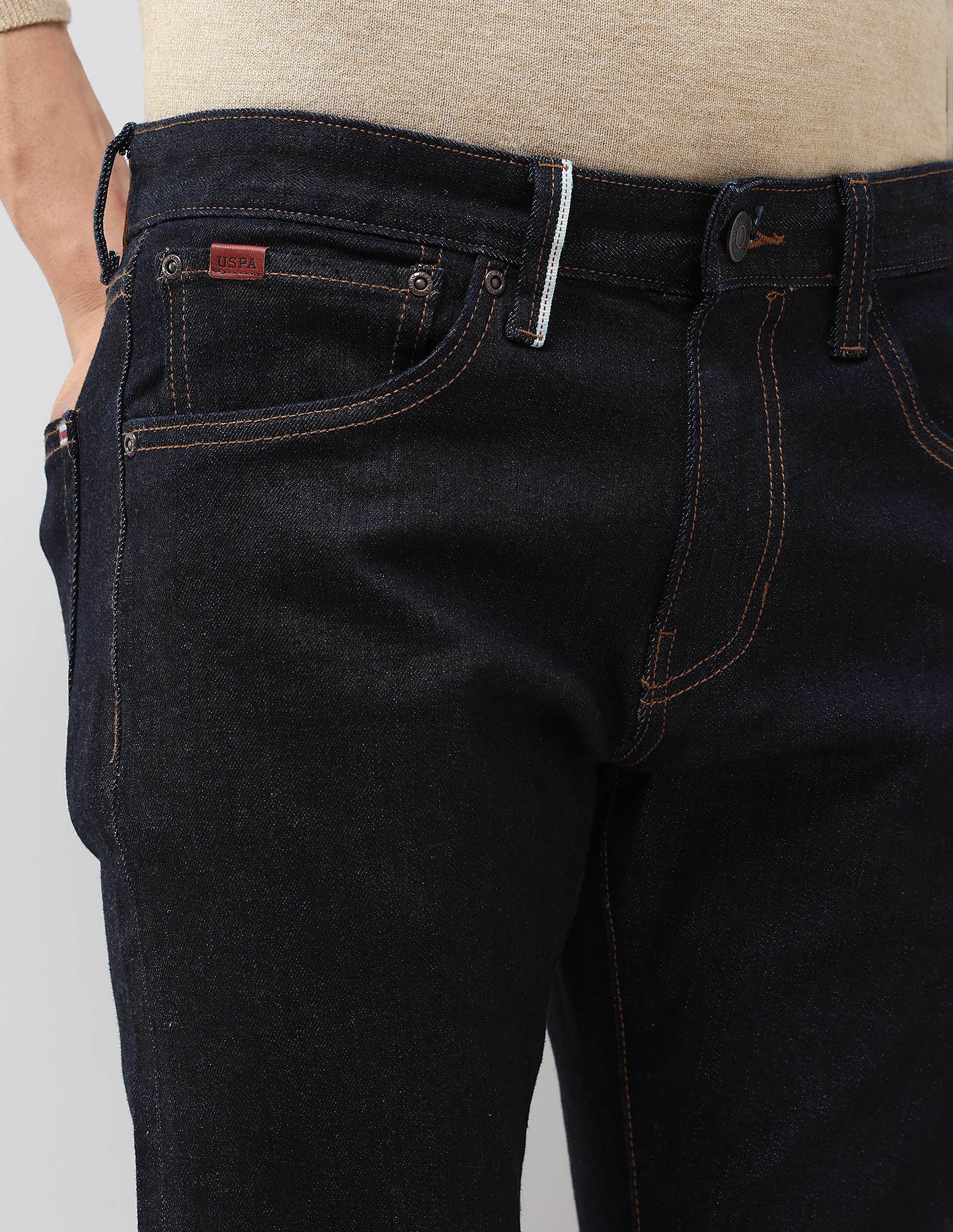 Brandon Slim Tapered Fit Blue Jeans - Image 7