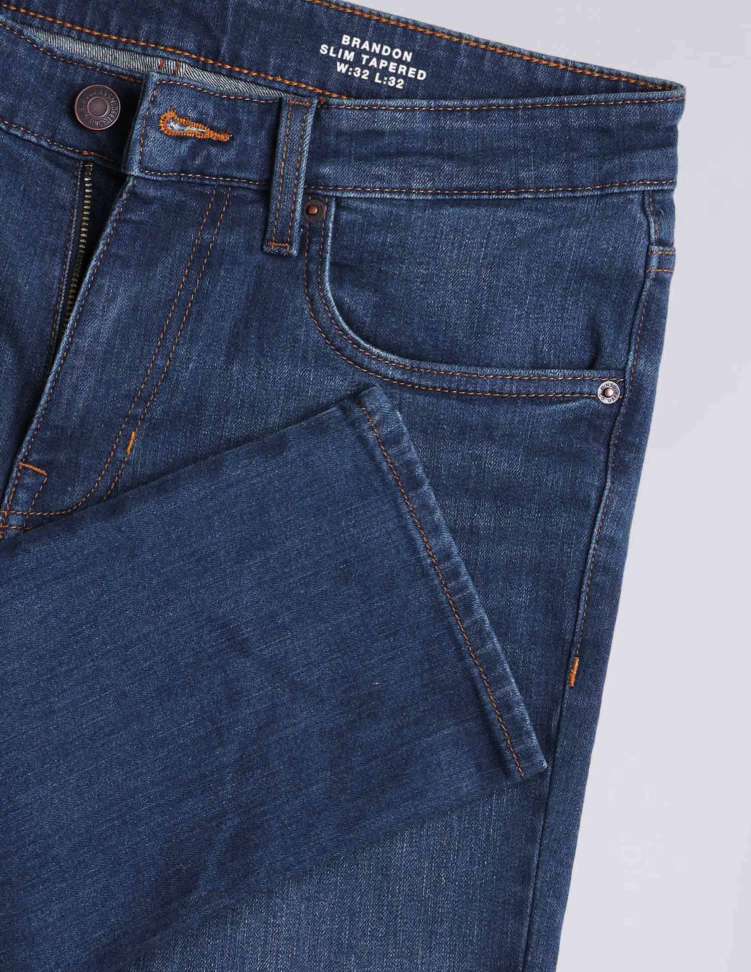 Brandon Slim Tapered Fit Blue Jeans - Image 2