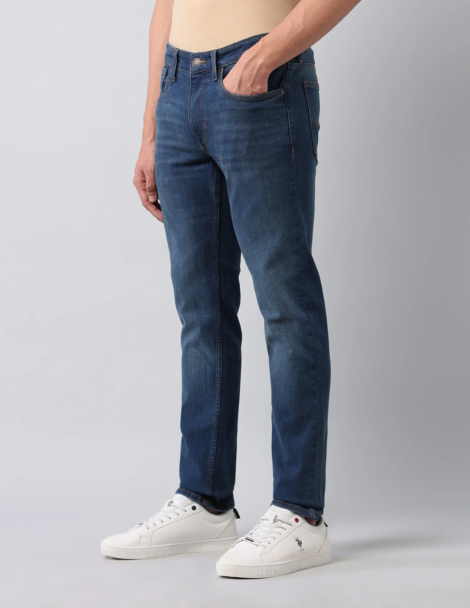 Brandon Slim Tapered Fit Blue Jeans - Image 4