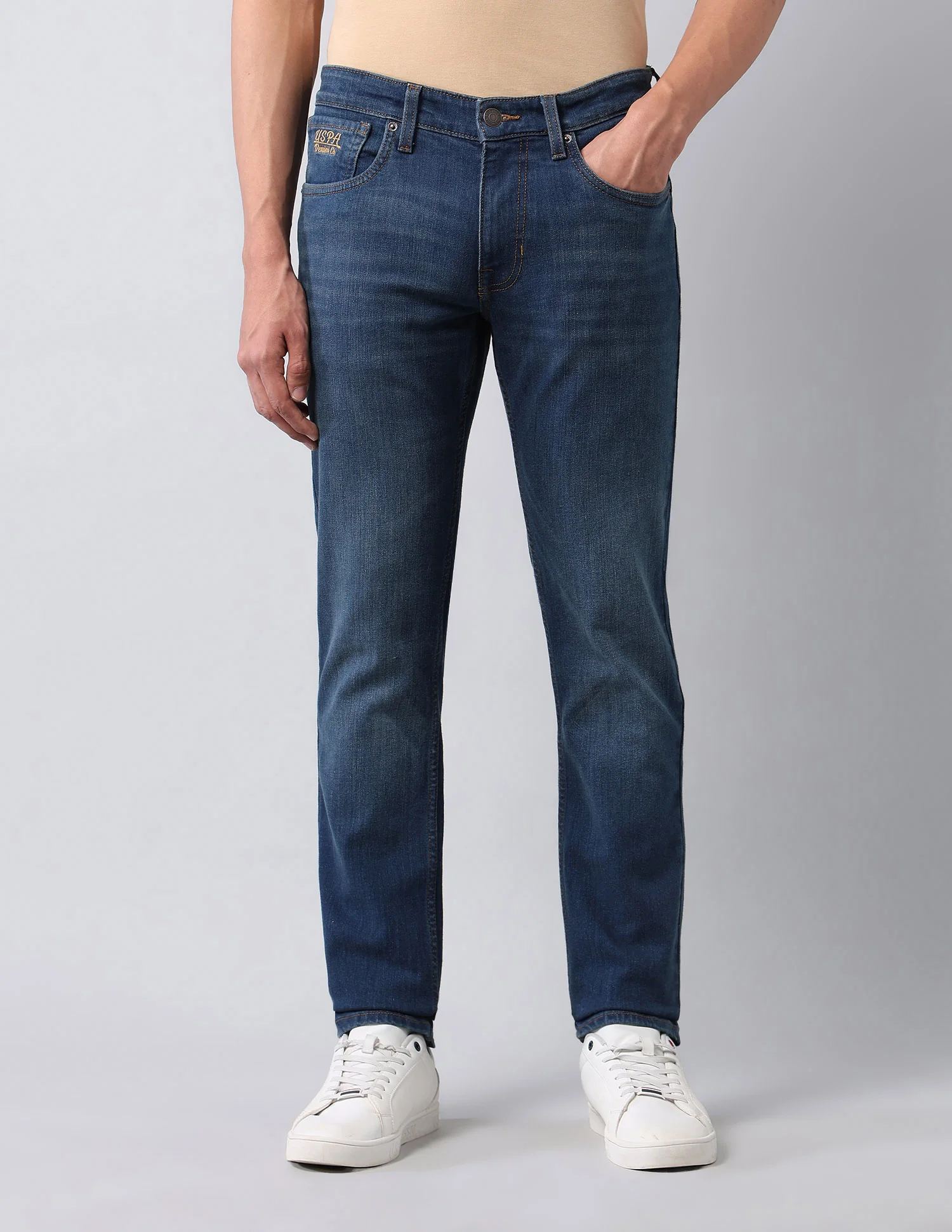 Brandon Slim Tapered Fit Blue Jeans - Image 6