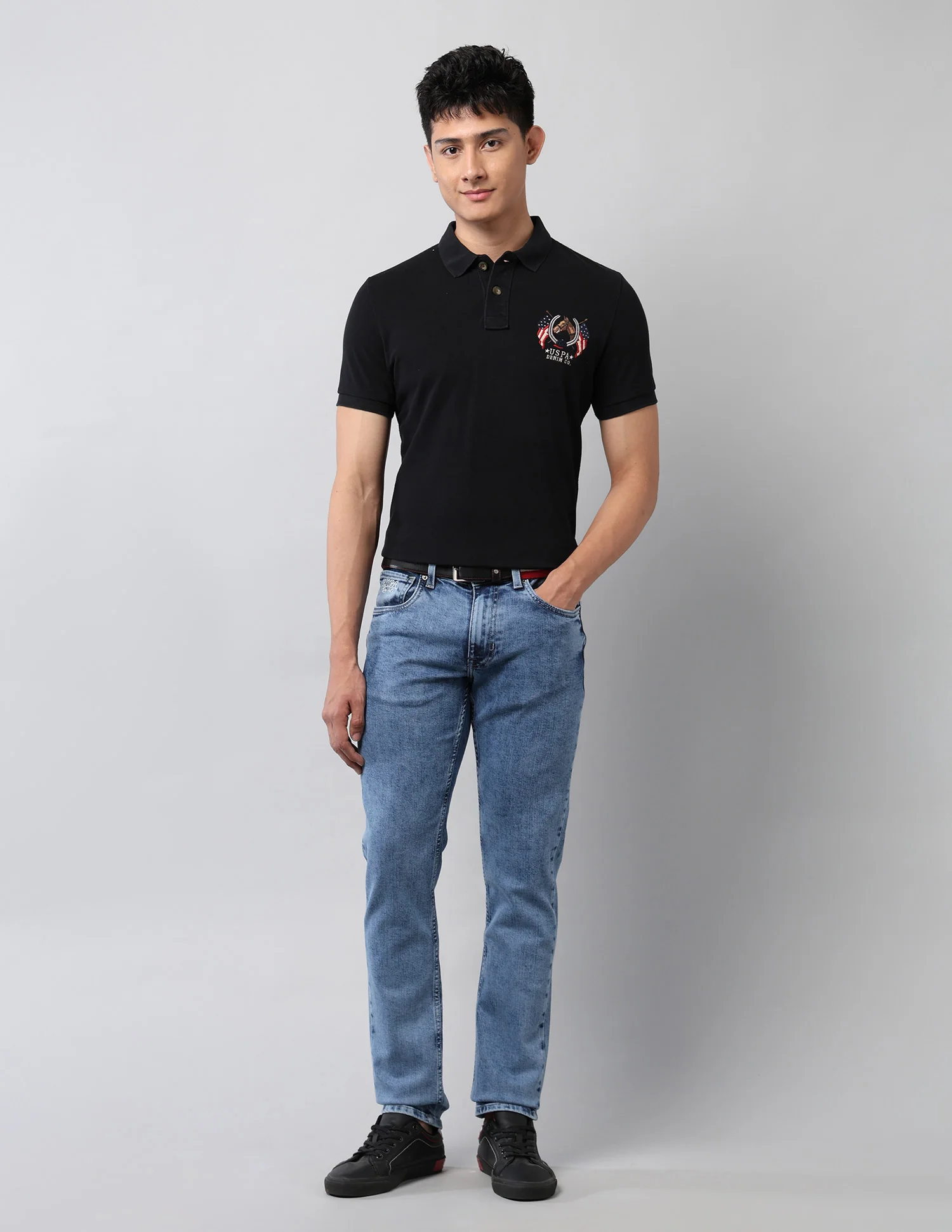 Brandon Slim Tapered Fit Blue Jeans - Image 3