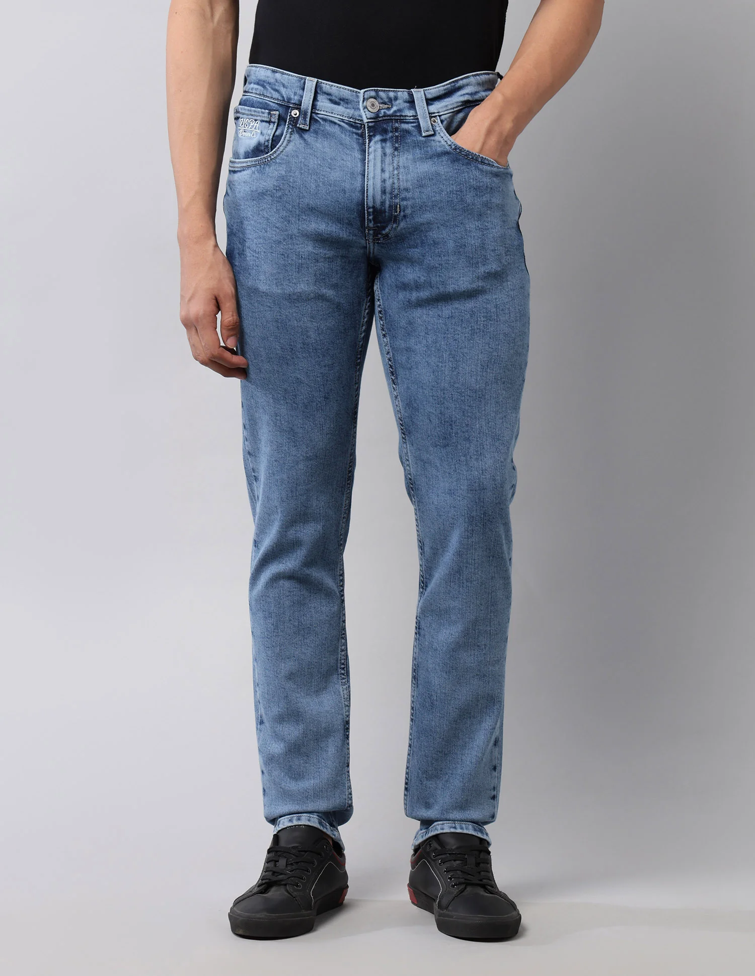Brandon Slim Tapered Fit Blue Jeans - Image 6