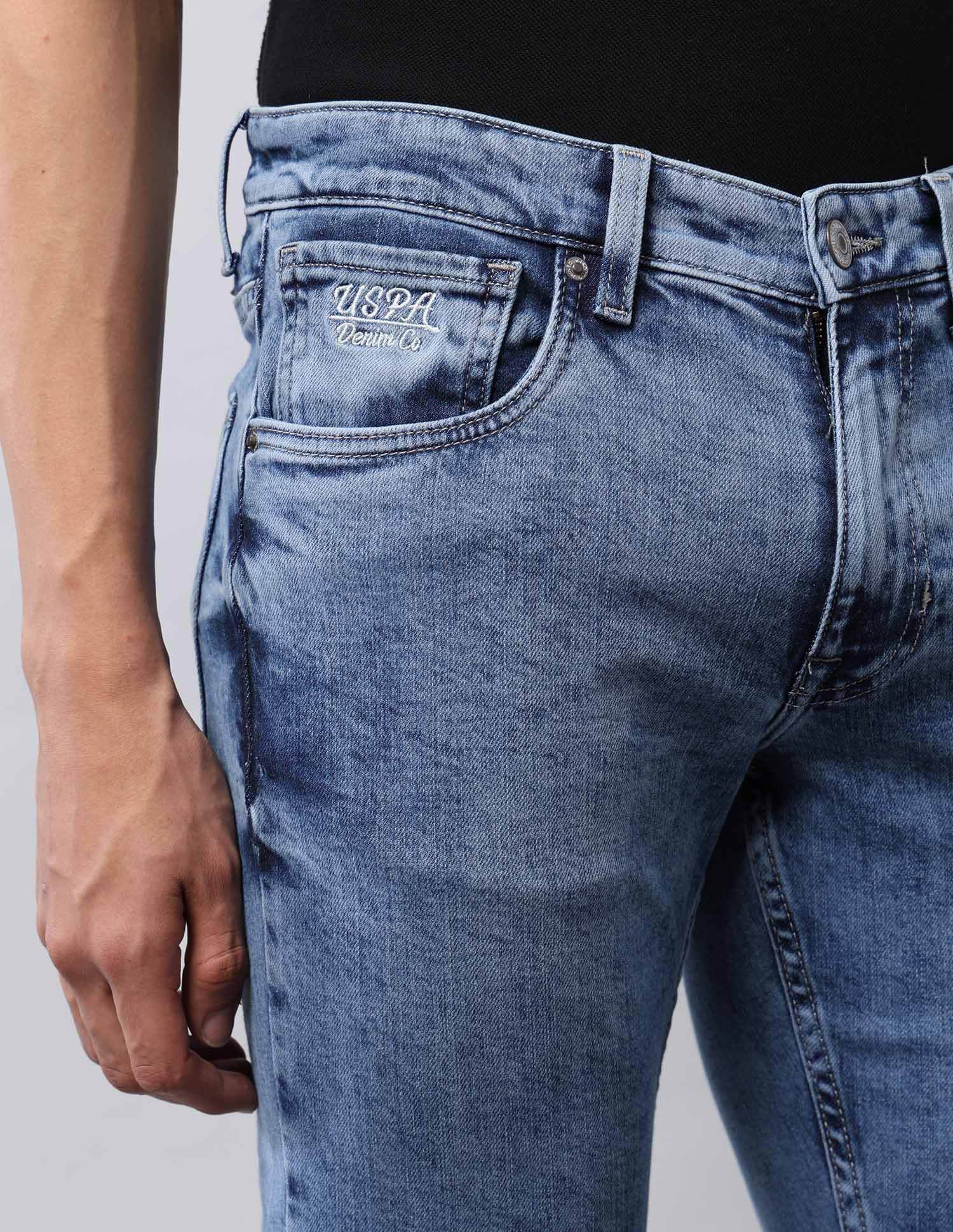 Brandon Slim Tapered Fit Blue Jeans - Image 7
