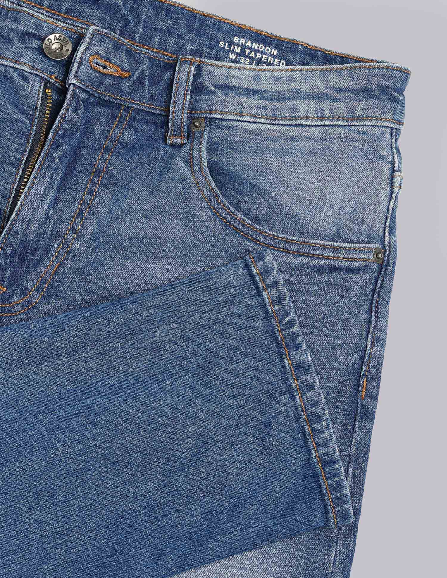 Brandon Slim Tapered Fit Blue Jeans - Image 2