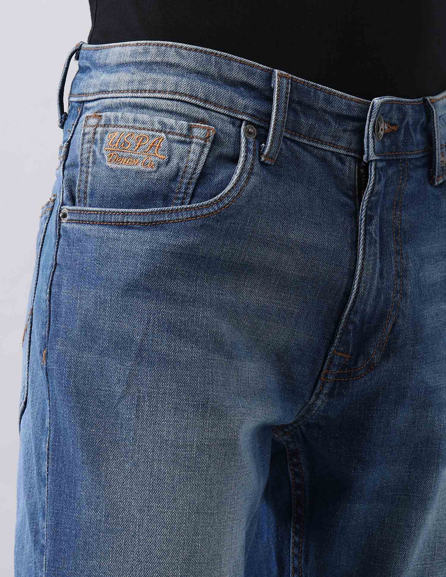 Brandon Slim Tapered Fit Blue Jeans - Image 7