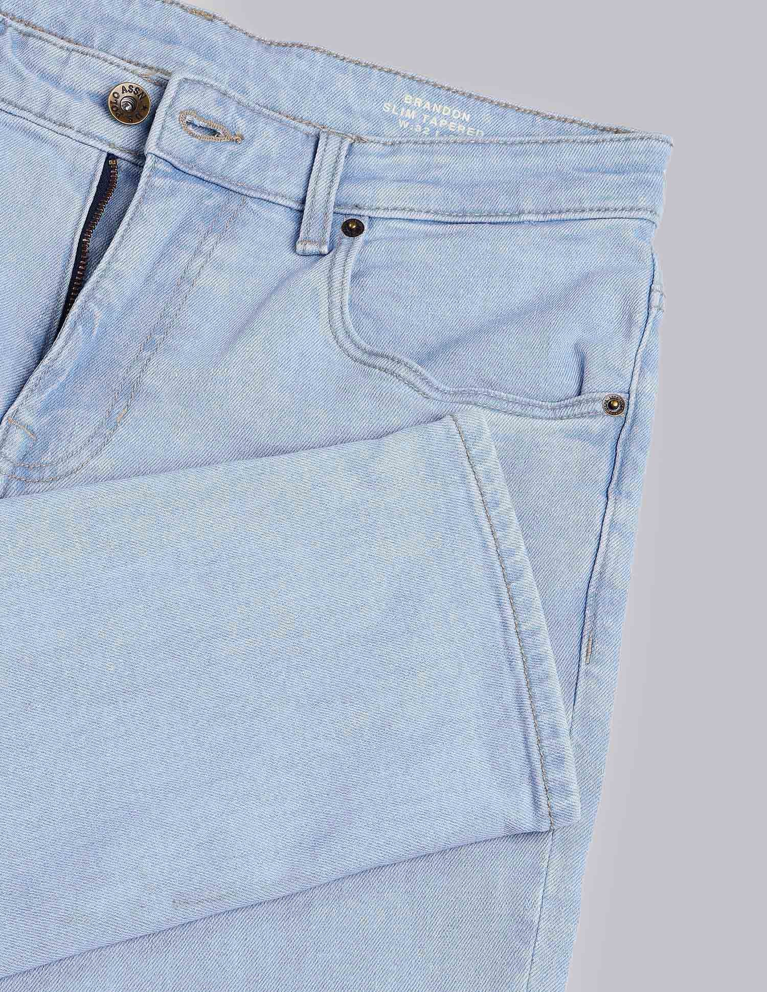Brandon Slim Tapered Fit Blue Jeans - Image 2