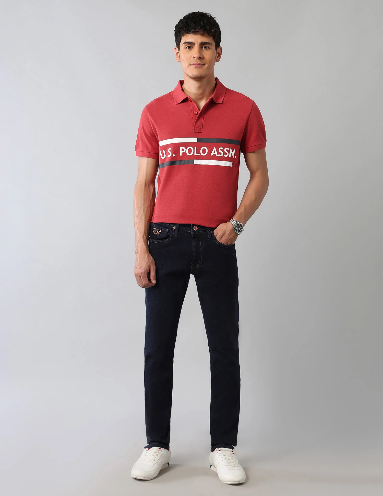 Brandon Slim Tapered Fit Blue Jeans - Image 3