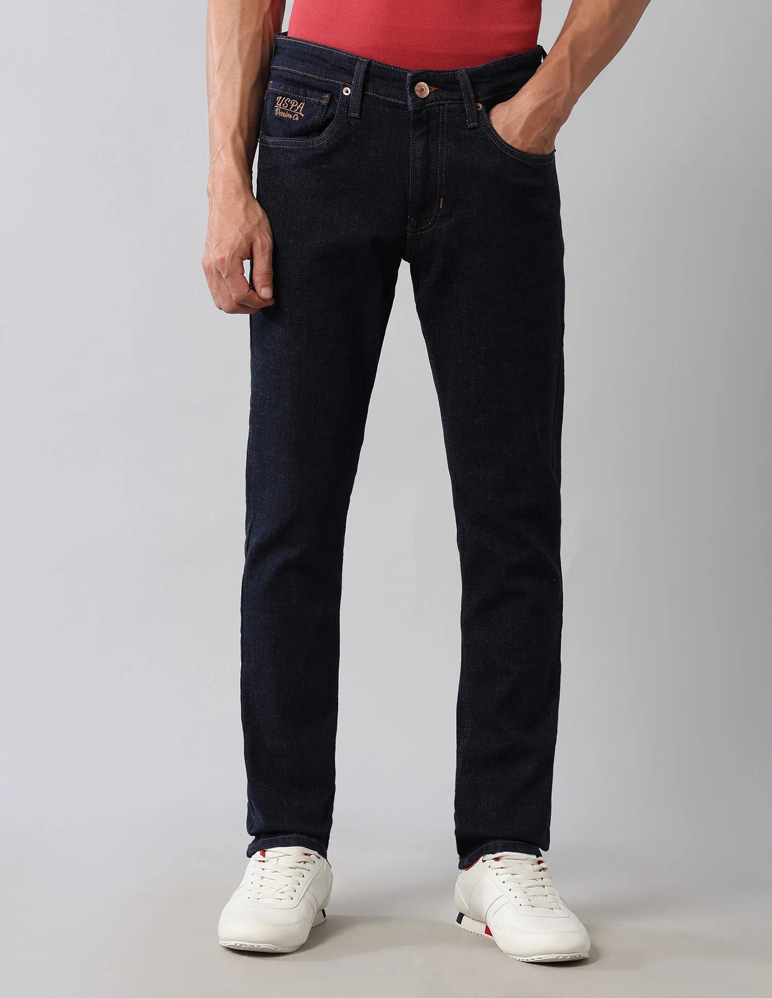 Brandon Slim Tapered Fit Blue Jeans - Image 6