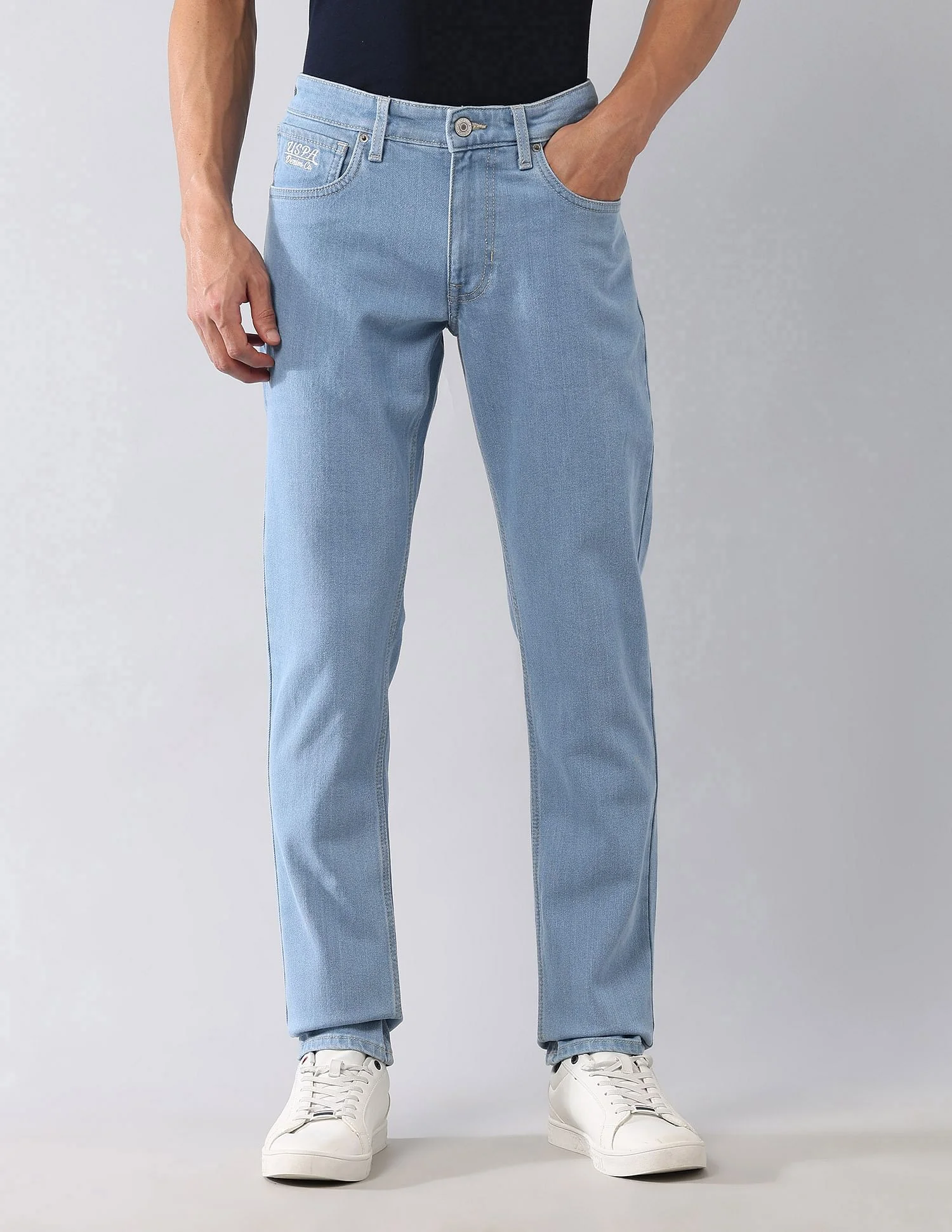 Brandon Slim Tapered Fit Blue Jeans - Image 6