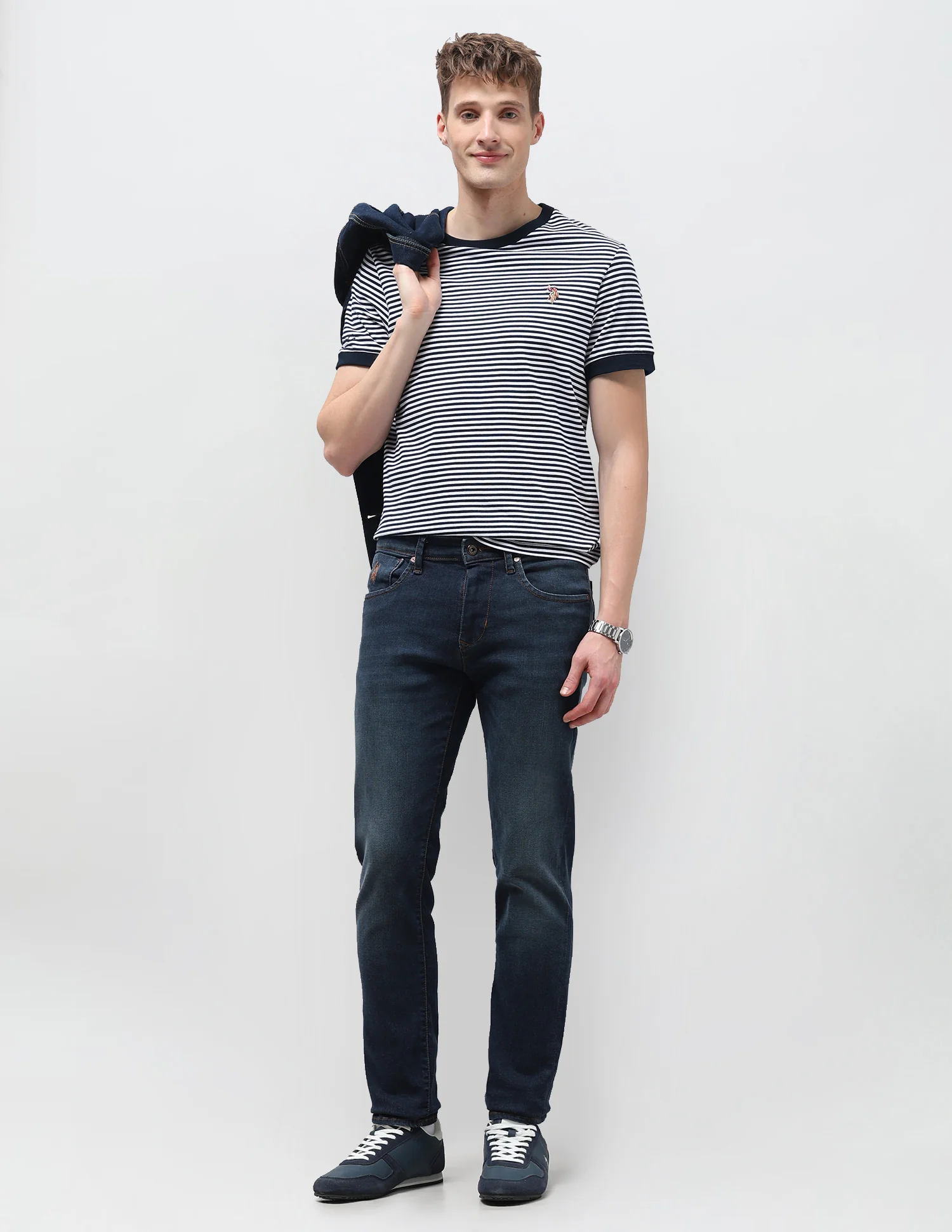 Brandon Slim Tapered Fit Blue Jeans - Image 3