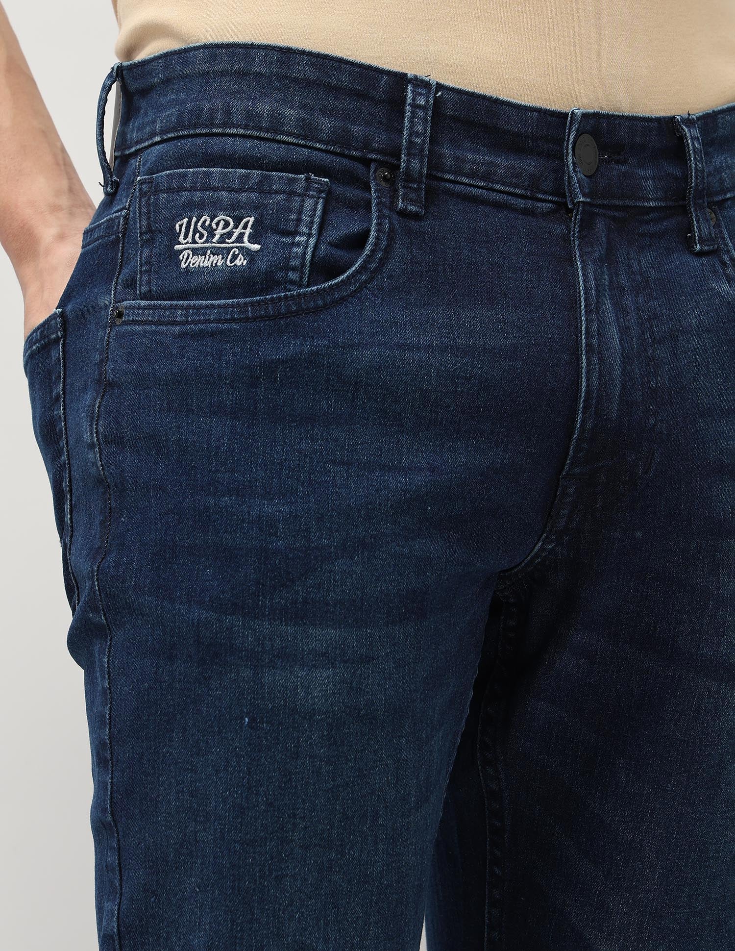 Brandon Slim Tapered Fit Blue Jeans - Image 7