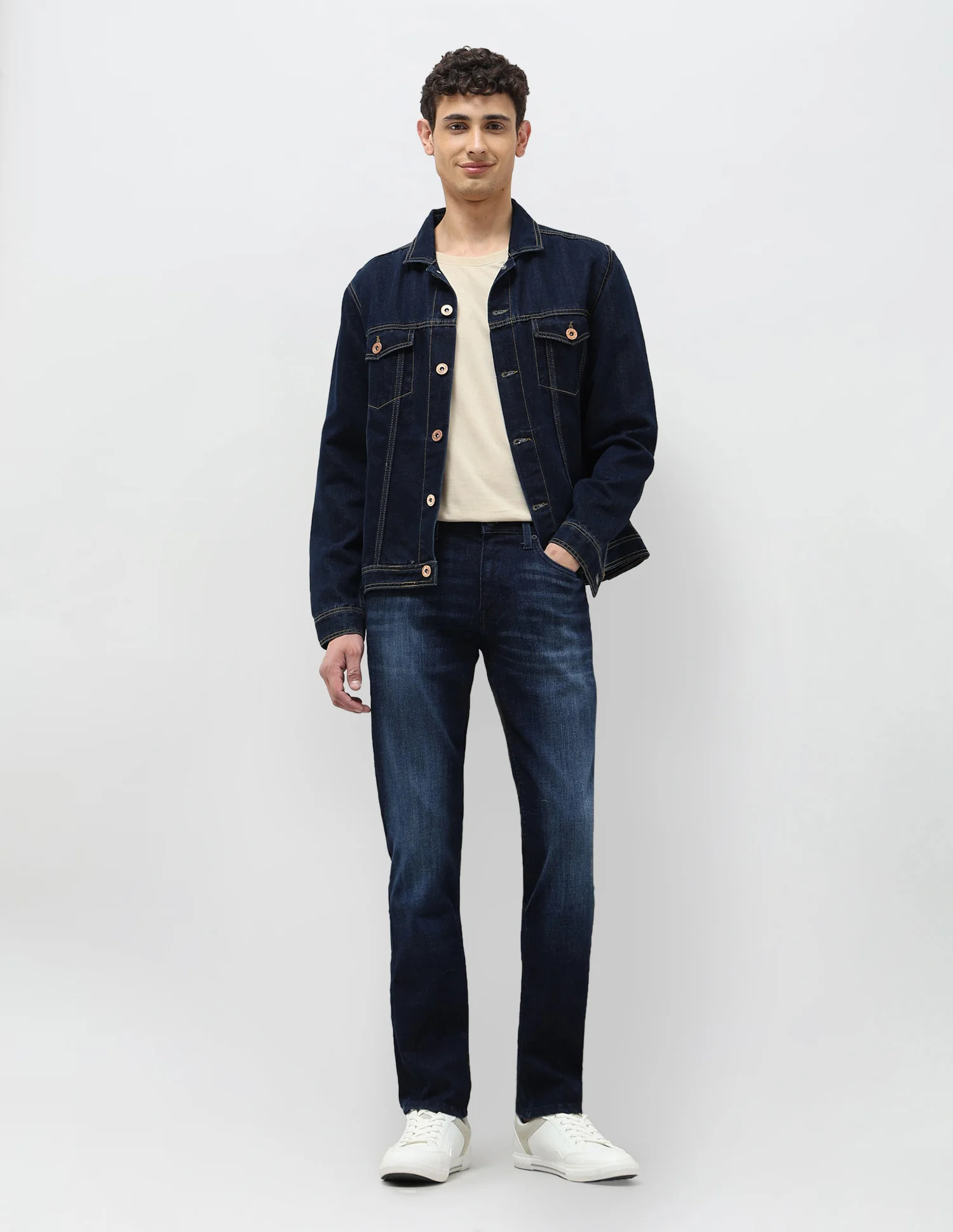 Brandon Slim Tapered Fit Blue Jeans - Image 3
