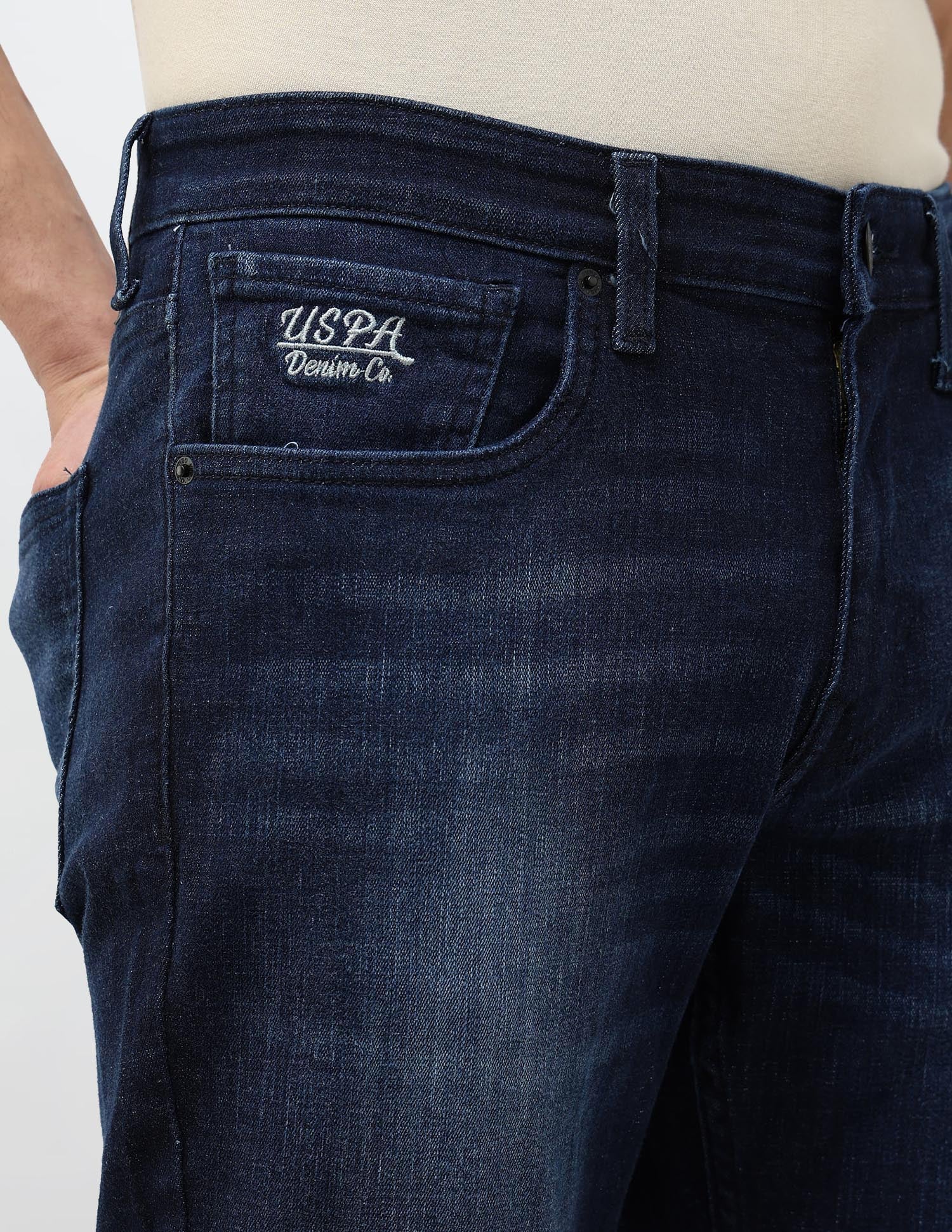Brandon Slim Tapered Fit Blue Jeans - Image 7