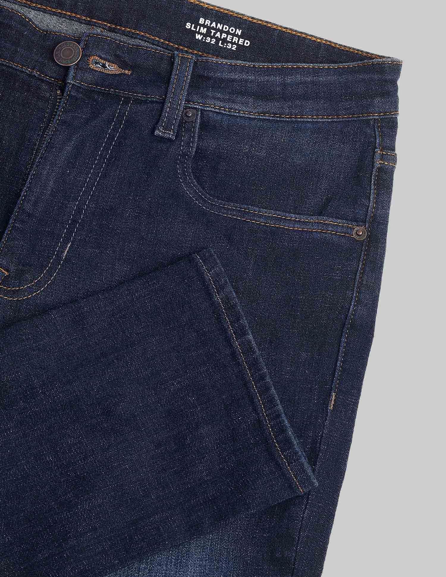 Brandon Slim Tapered Fit Blue Jeans - Image 2