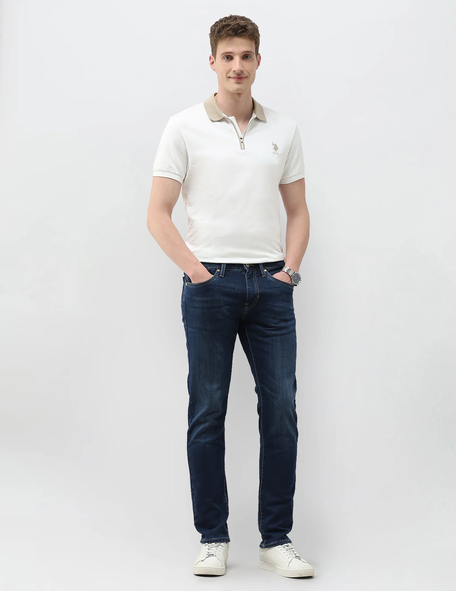 Brandon Slim Tapered Fit Blue Jeans - Image 3