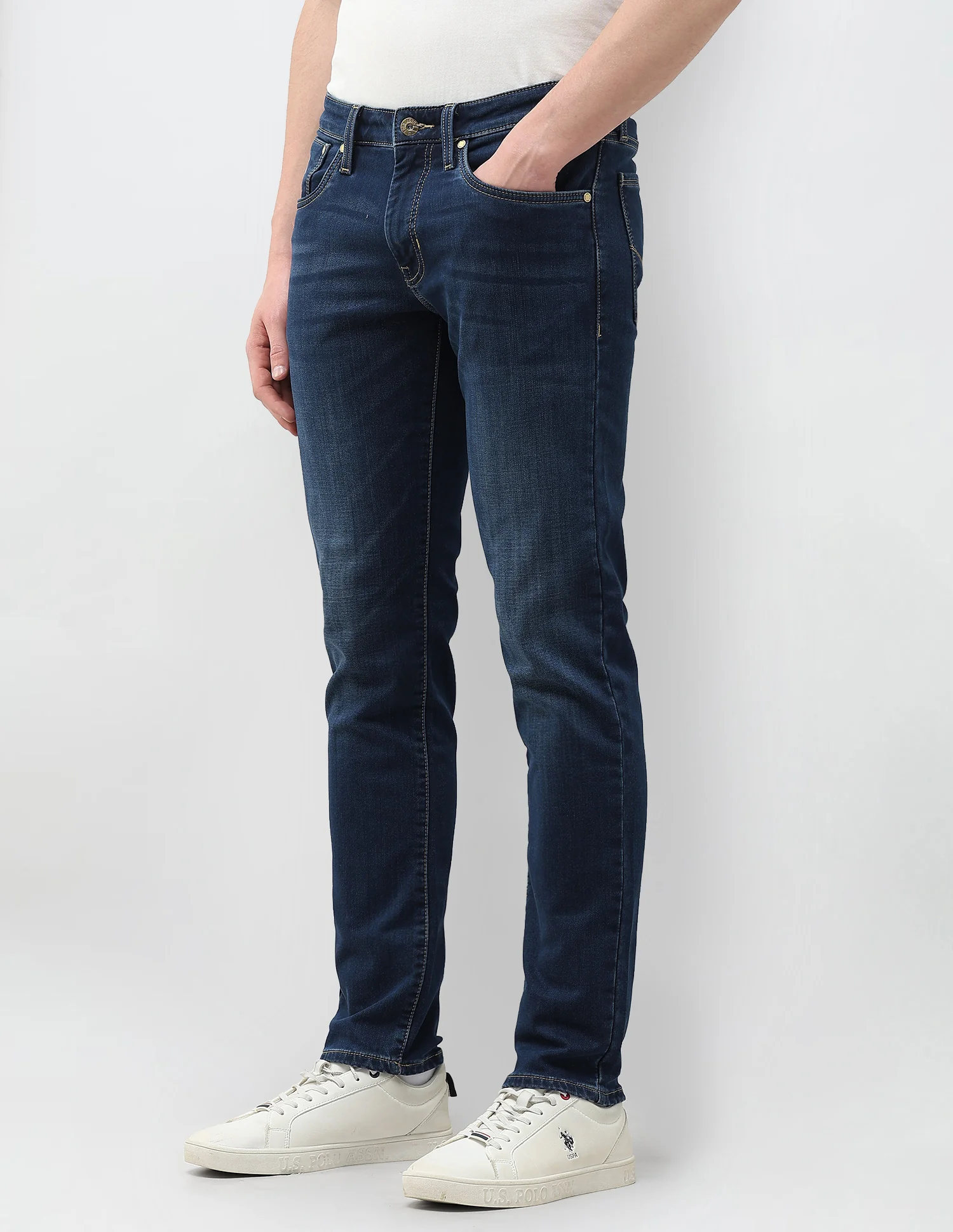 Brandon Slim Tapered Fit Blue Jeans - Image 4