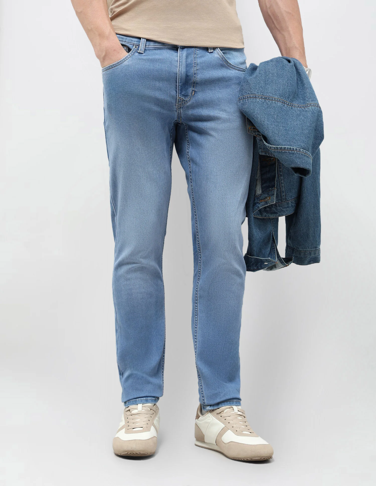 Brandon Slim Tapered Fit Blue Jeans