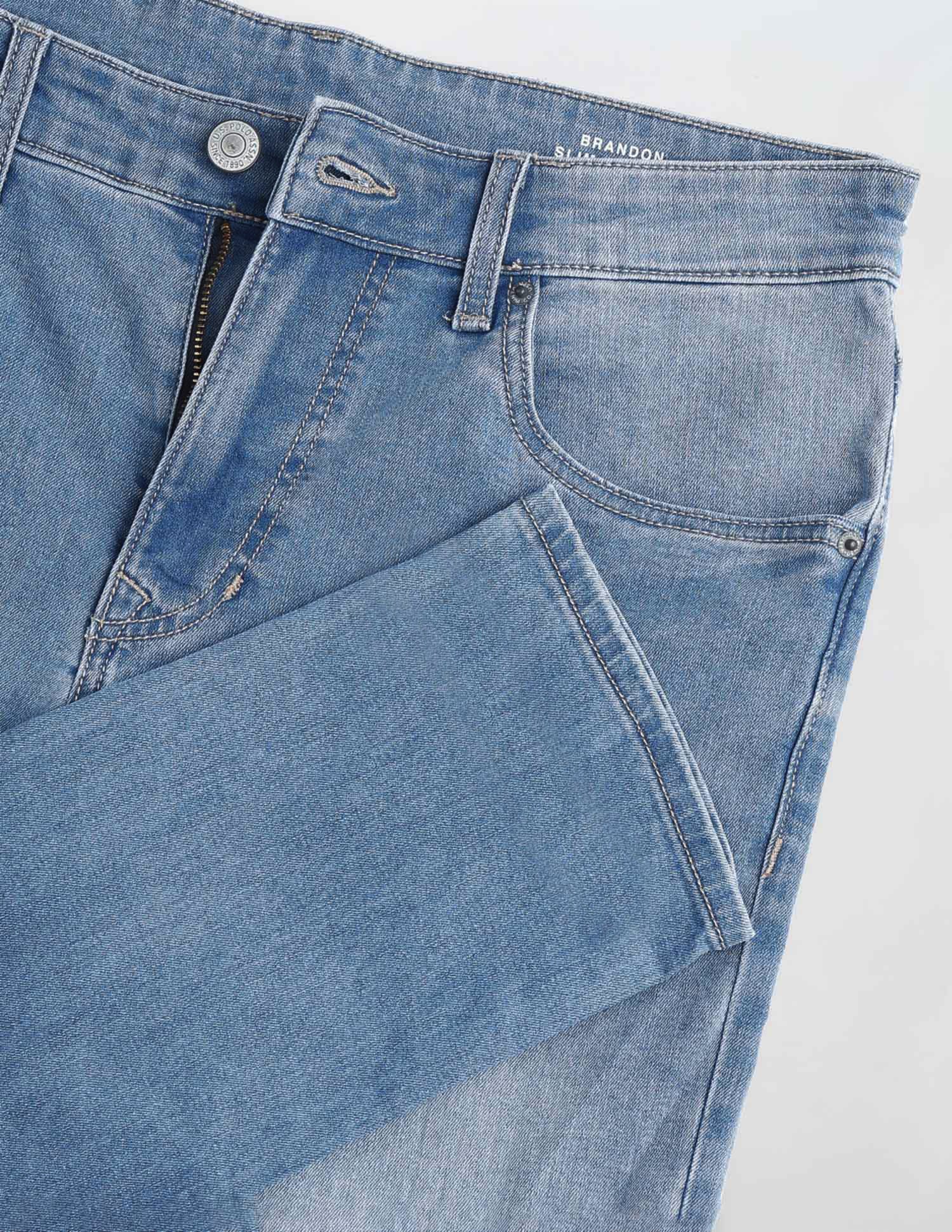 Brandon Slim Tapered Fit Blue Jeans - Image 2