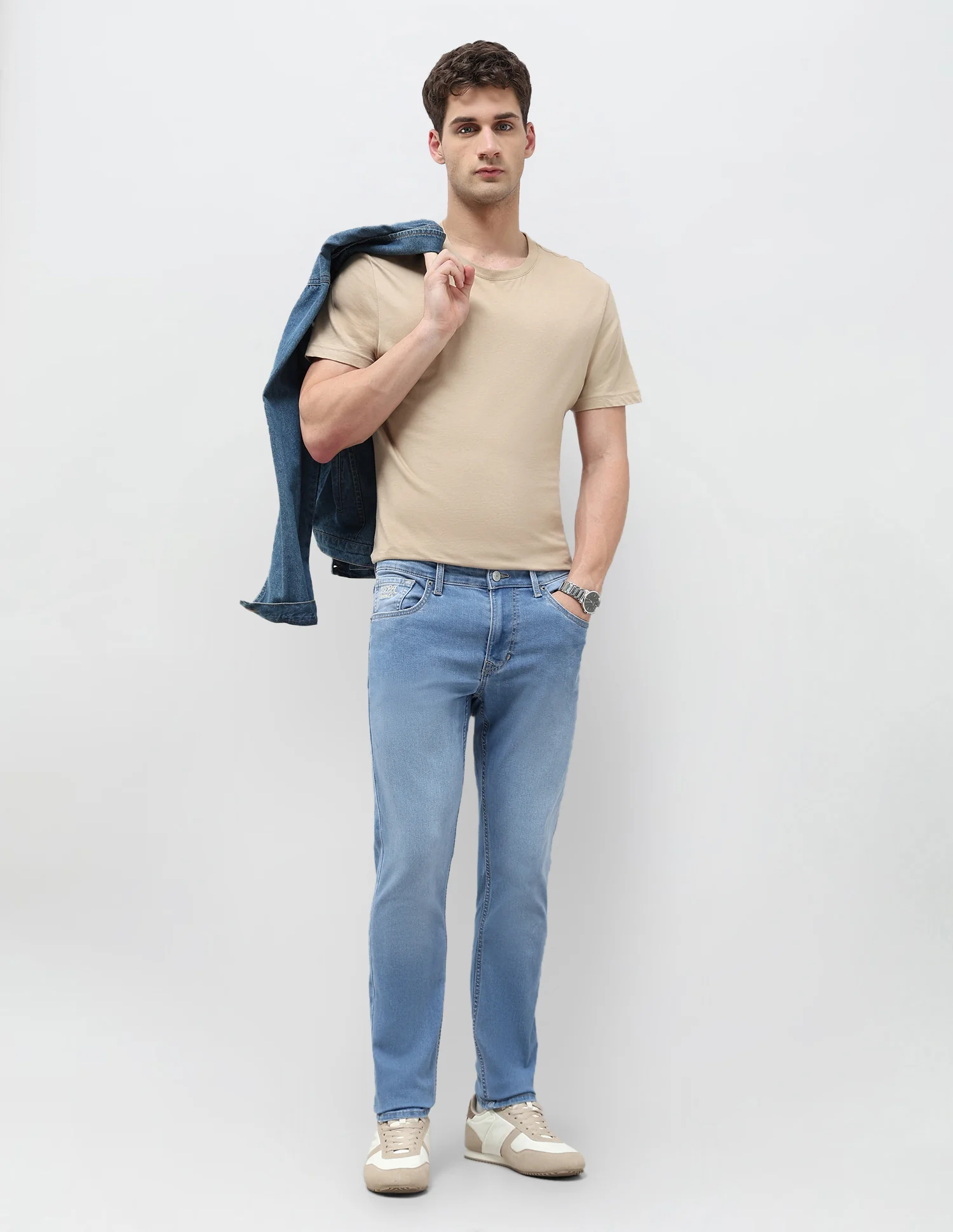 Brandon Slim Tapered Fit Blue Jeans - Image 3