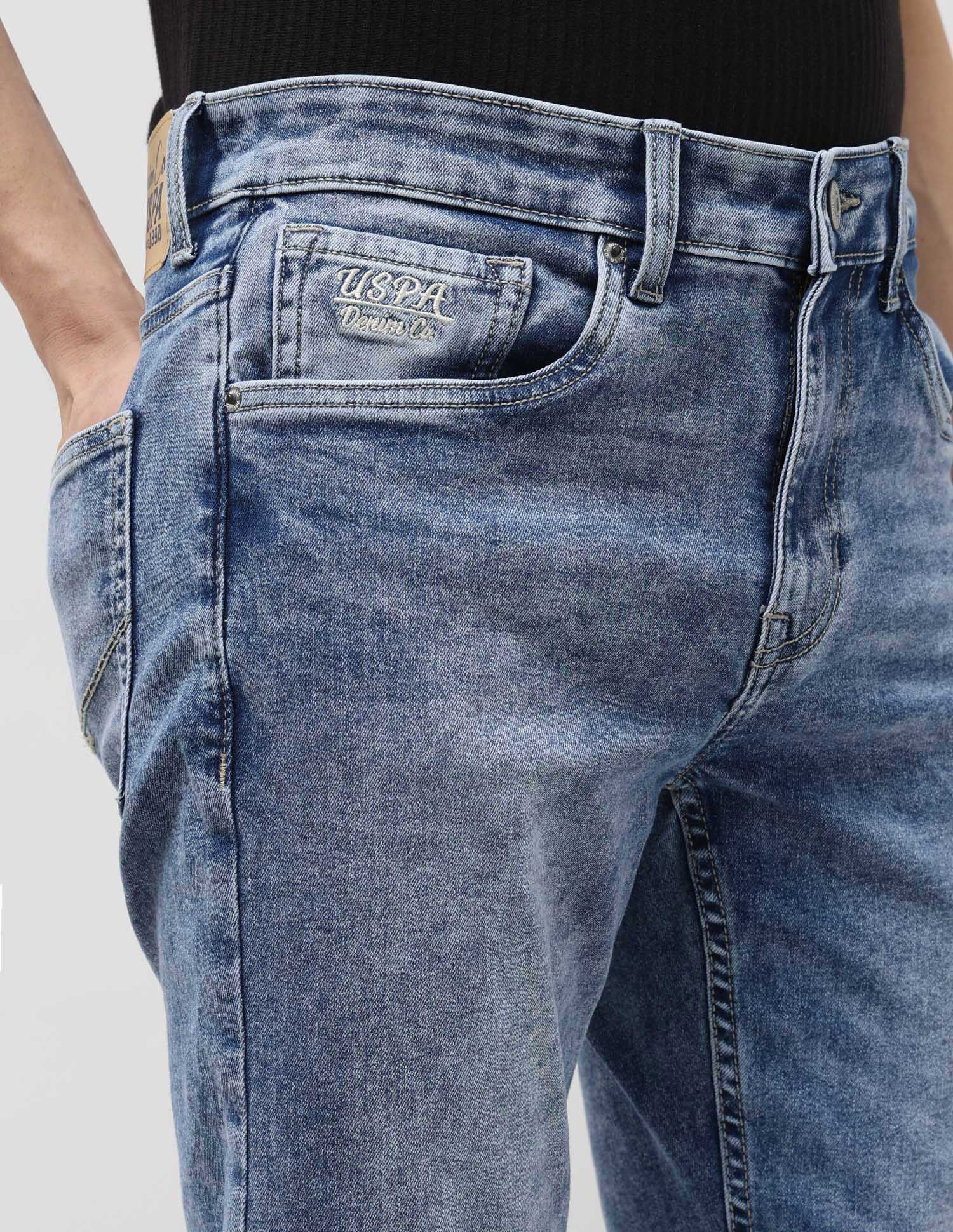 Brandon Slim Tapered Fit Blue Jeans - Image 7